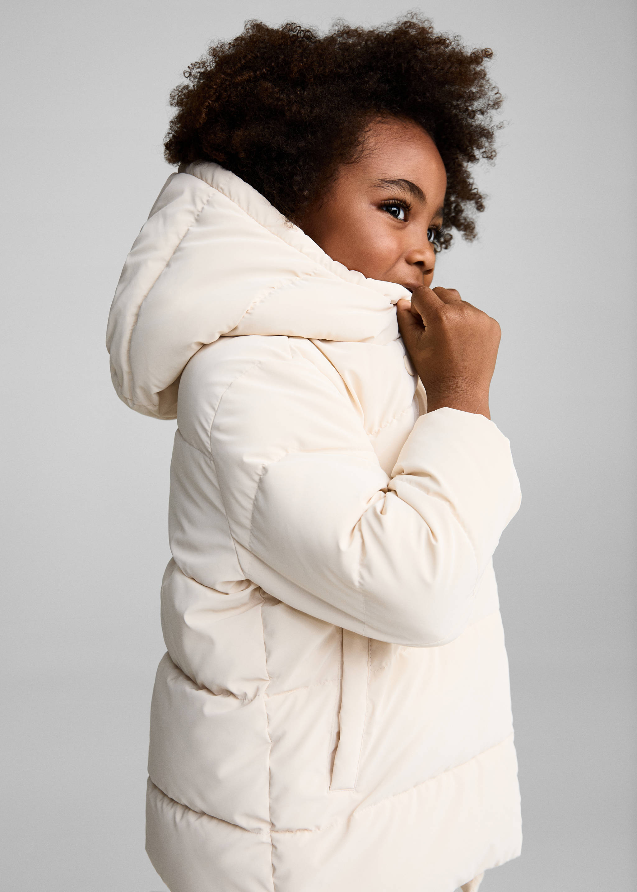 Padded anorak with shearling lining - Medium plane