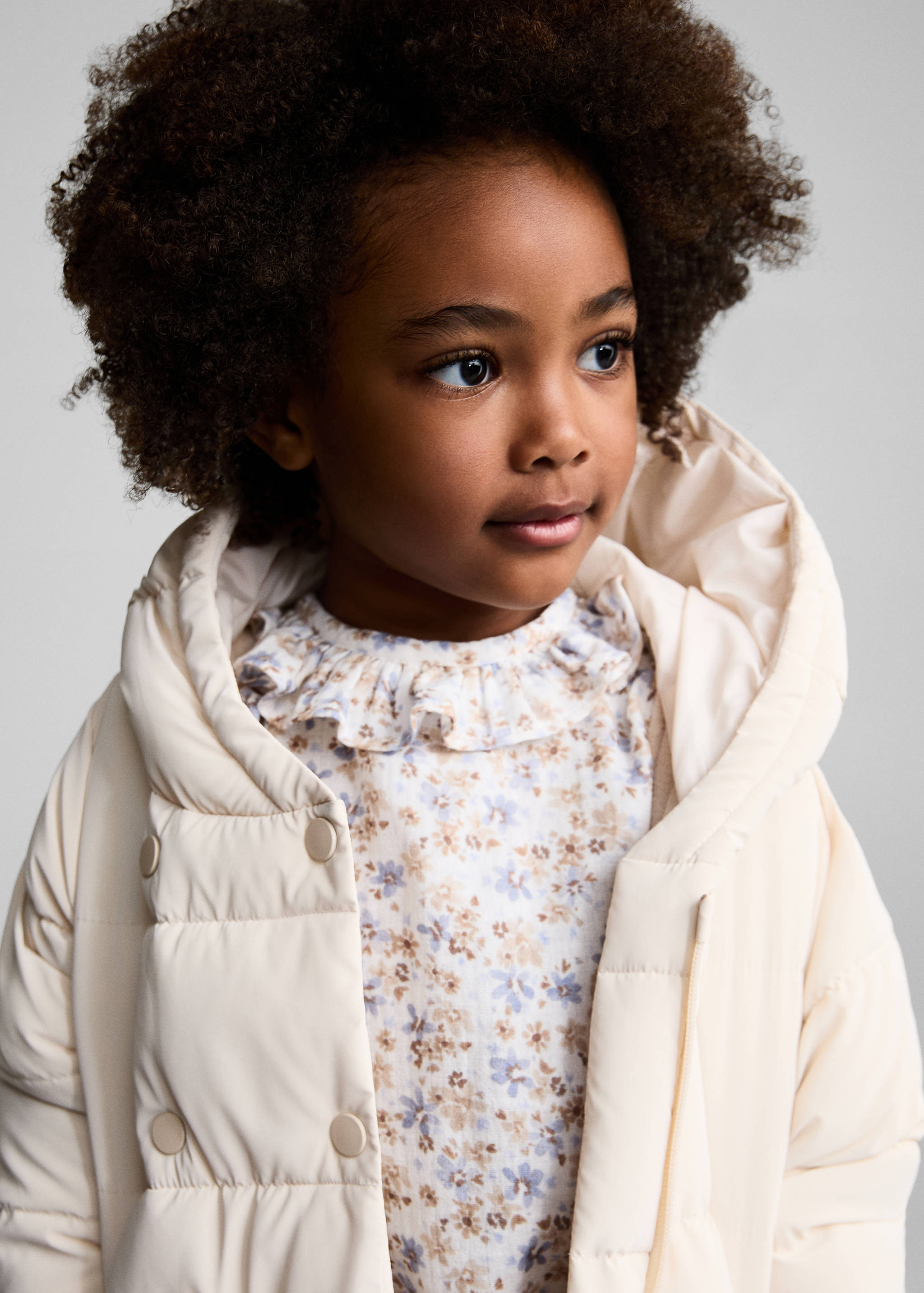 Padded anorak with shearling lining - Details of the article 1