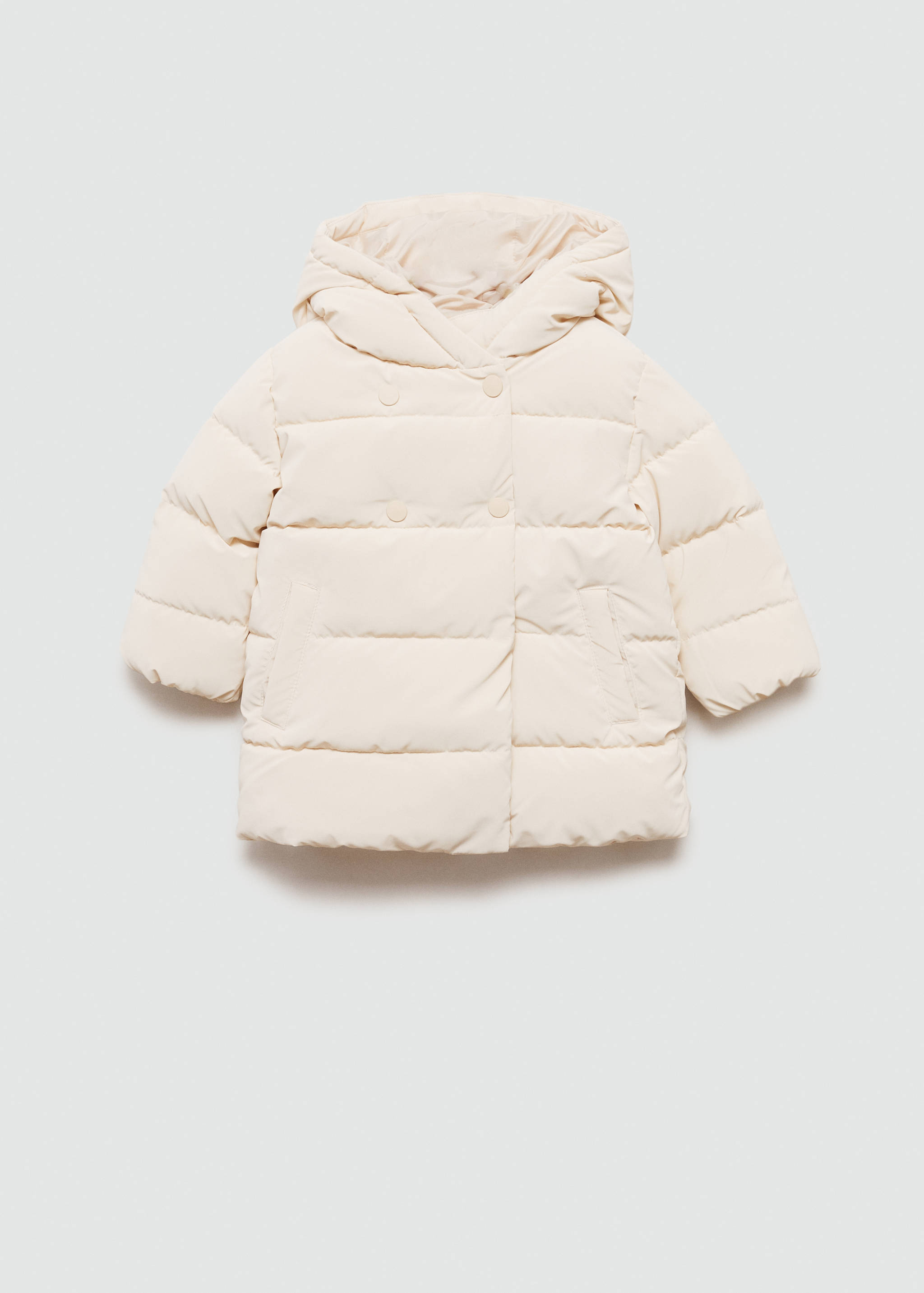 Padded anorak with shearling lining - Article without model