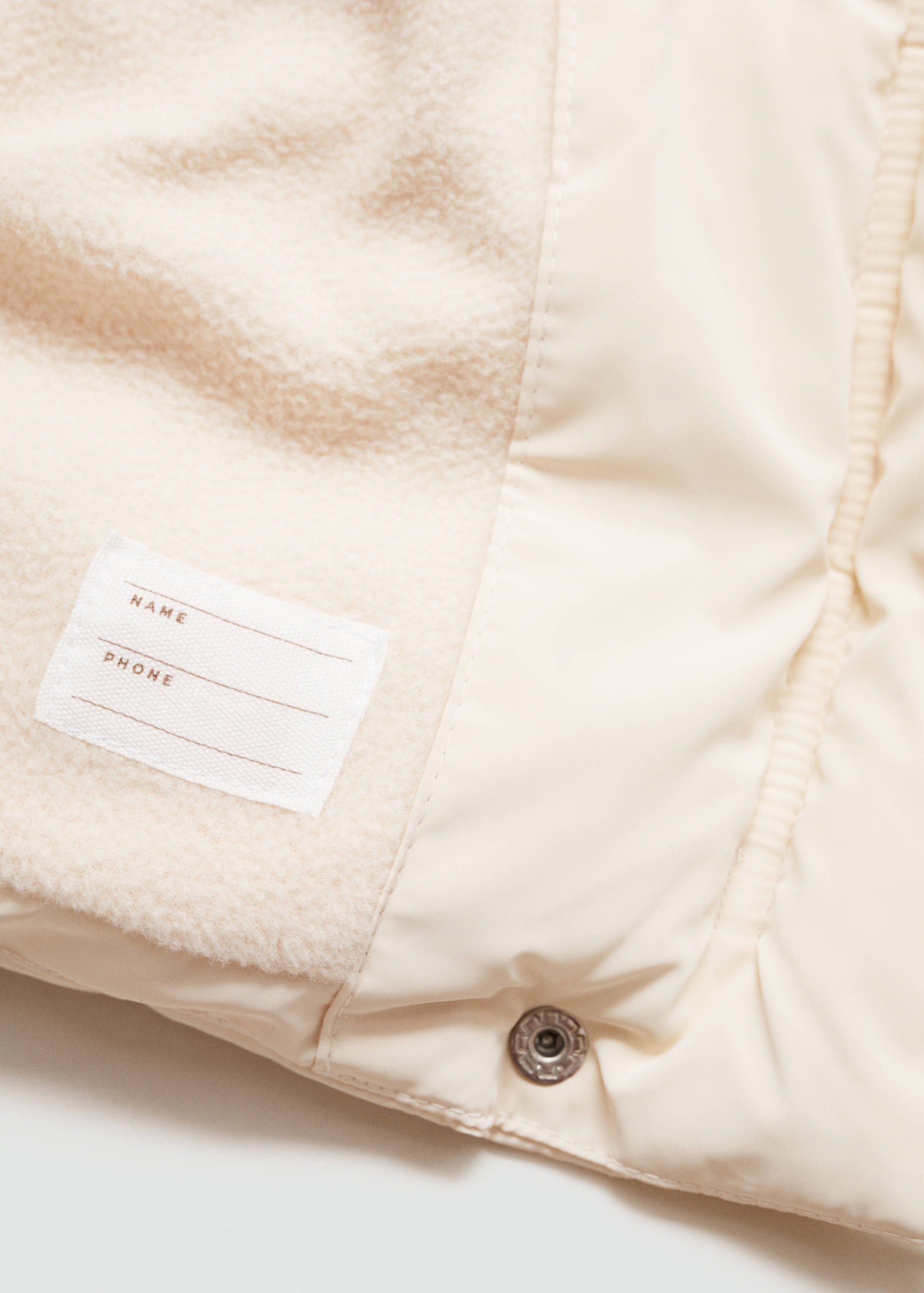 Padded anorak with shearling lining - Details of the article 0