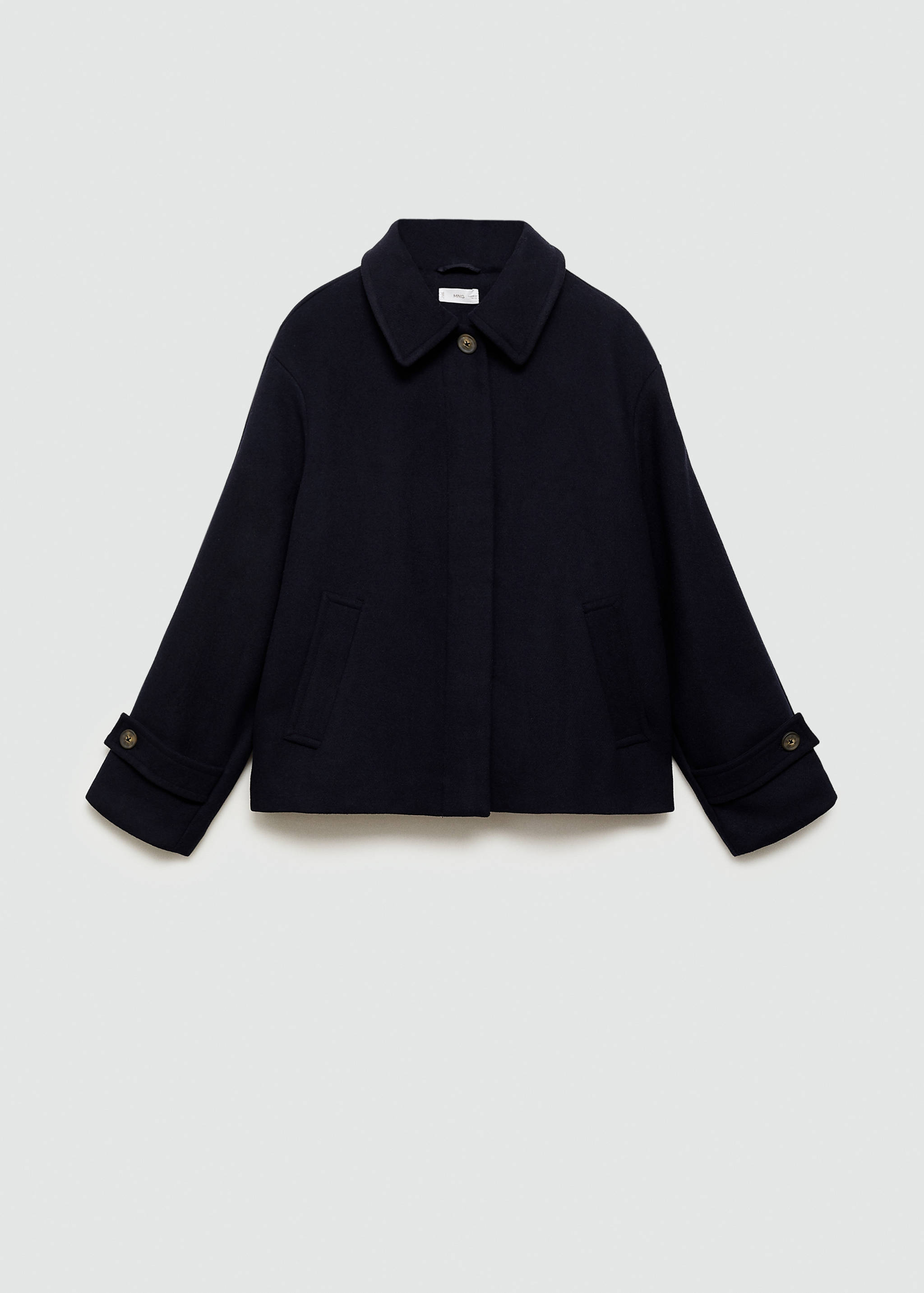 Manteau court drap de laine - Article sans modèle