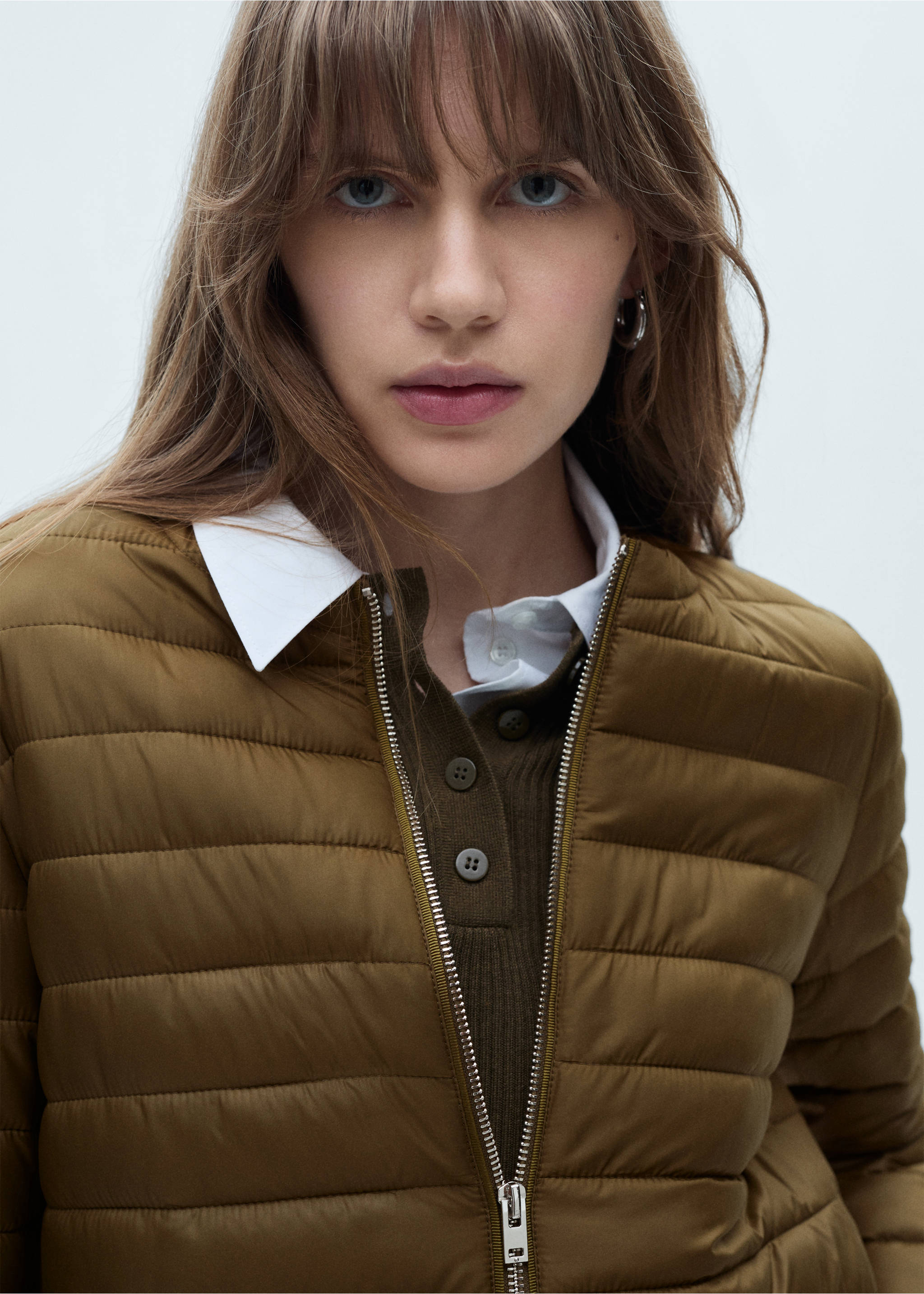 Cepli kapitone anorak - Ürün detayı 1, Haki Renk. Ref: 77015636-00.