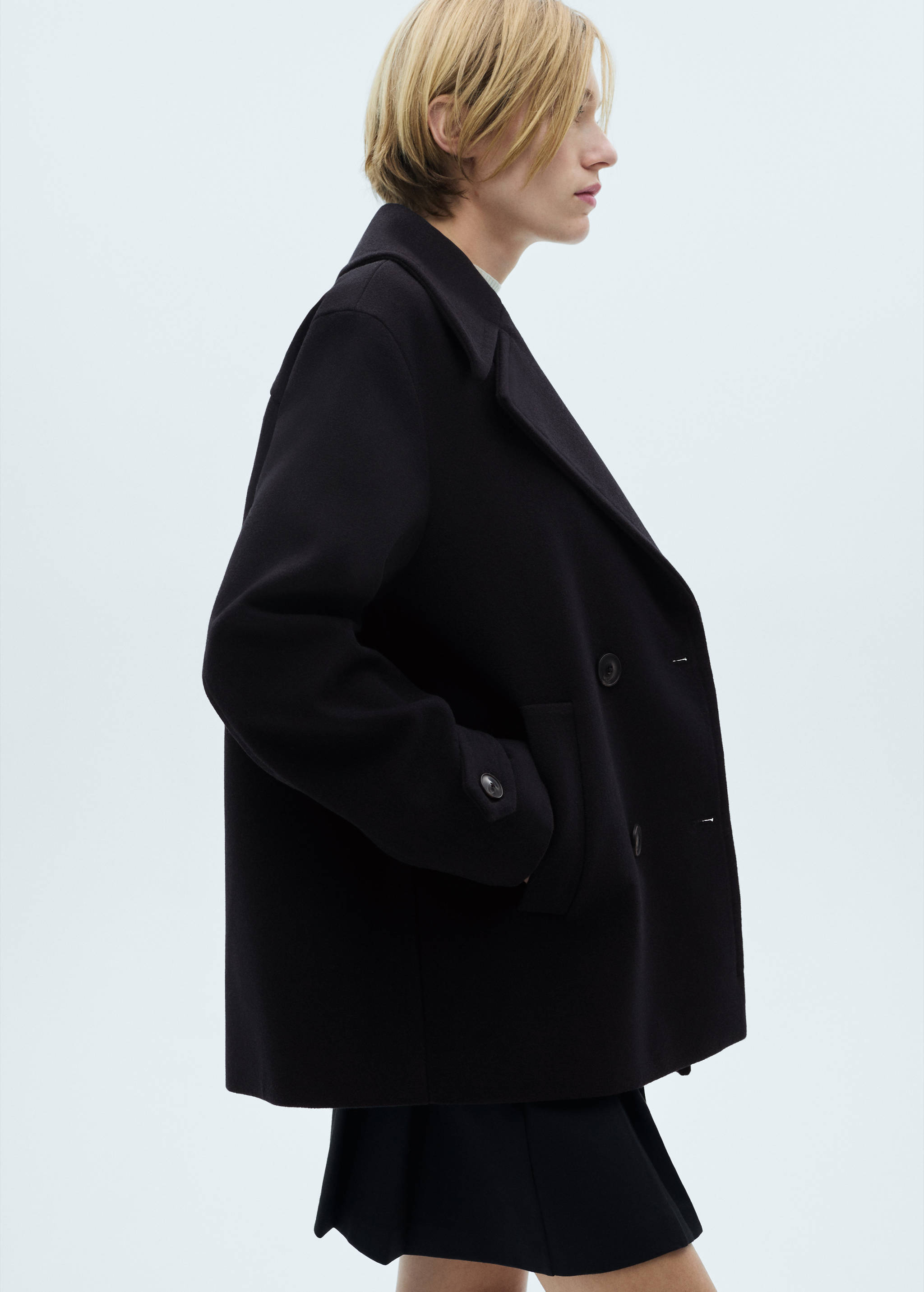 Double-breasted wool coat - Details of the article 6