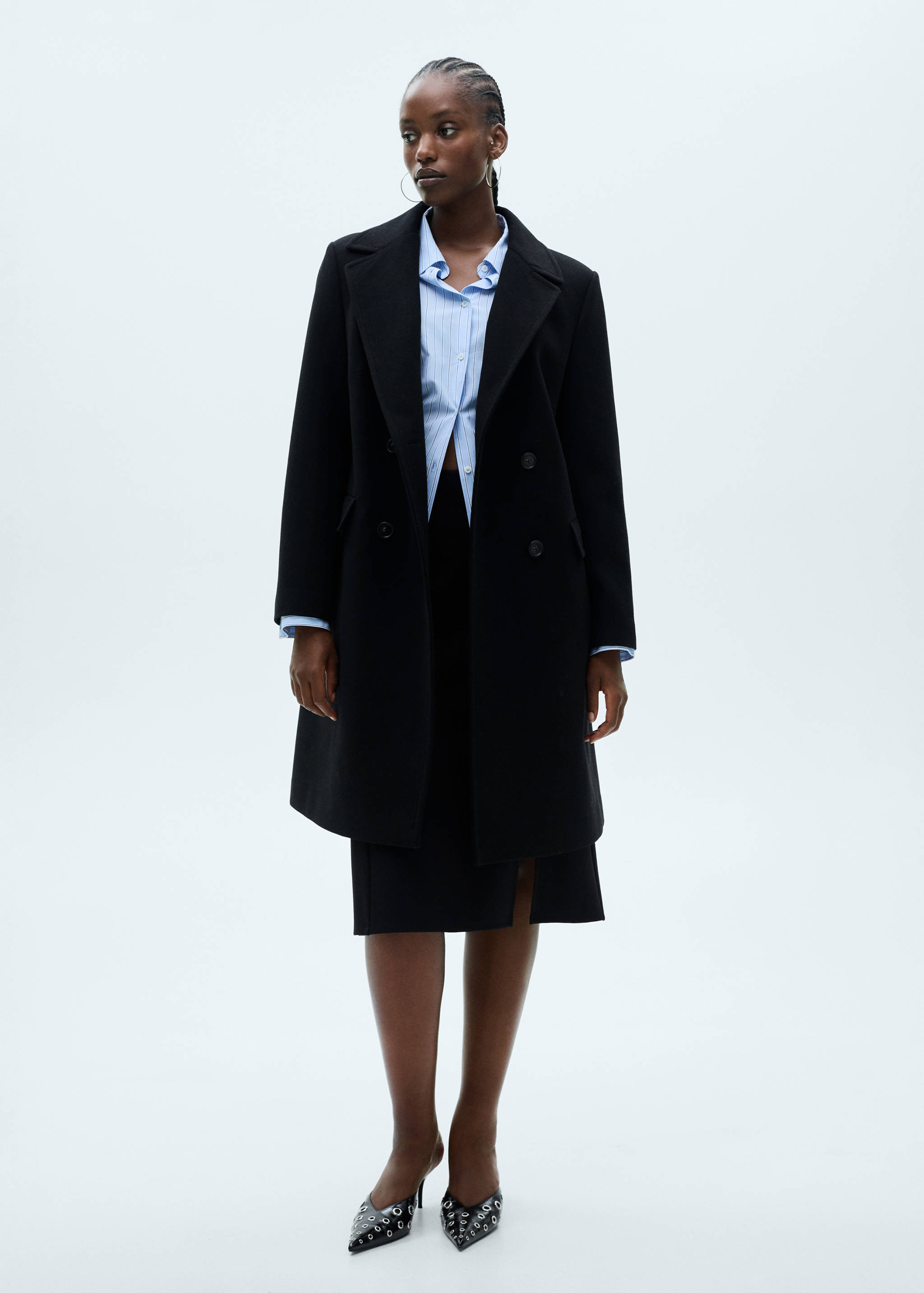 Double-breasted wool coat - Details of the article 3