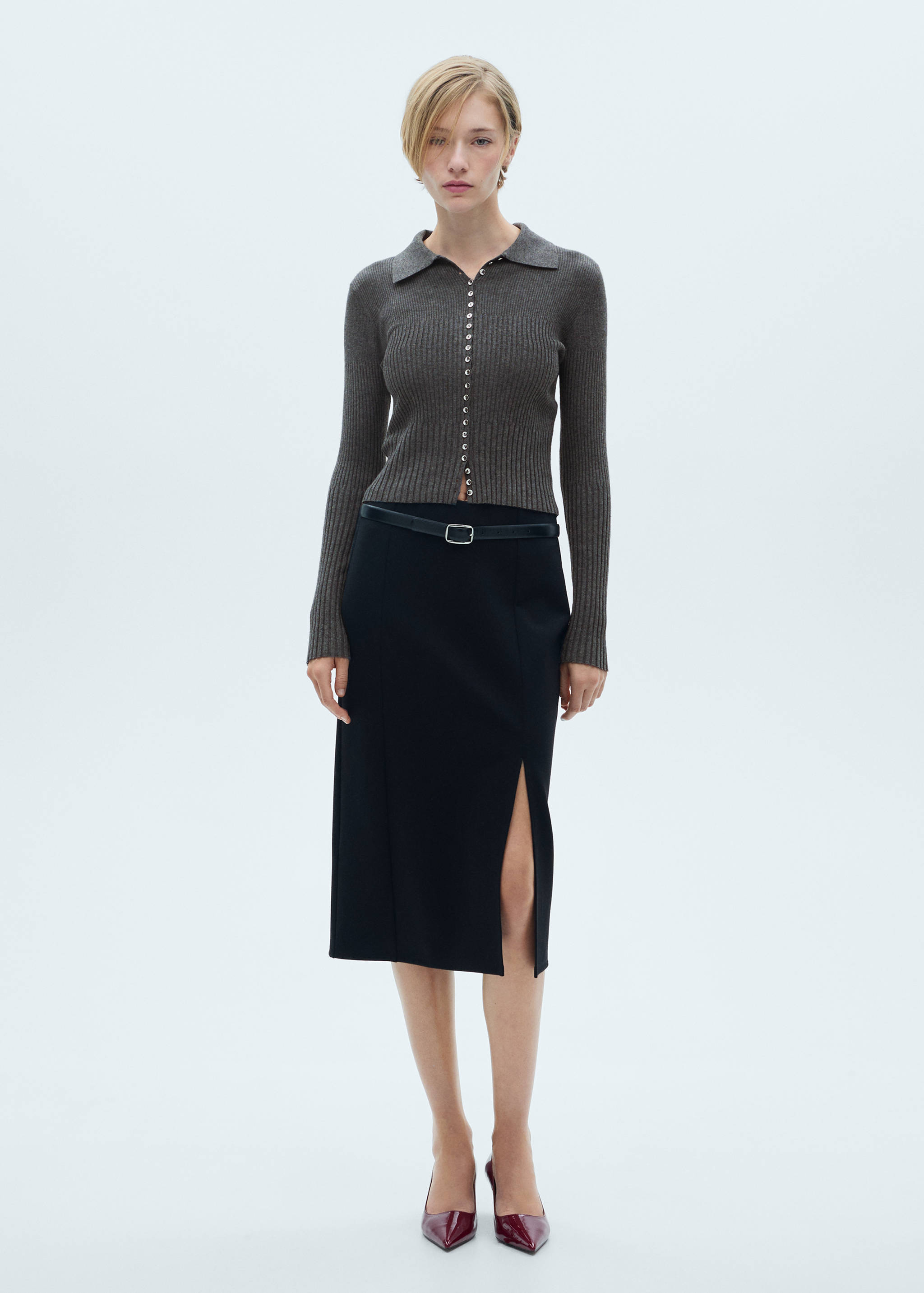 Pull-over avec boutons décoratifs - Plan général