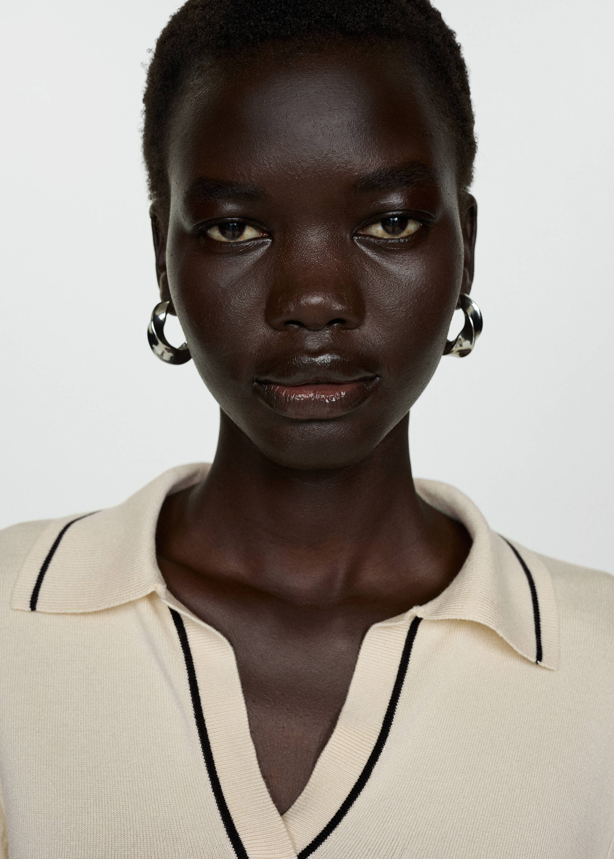 Knitted polo-neck sweater - Details of the article 1