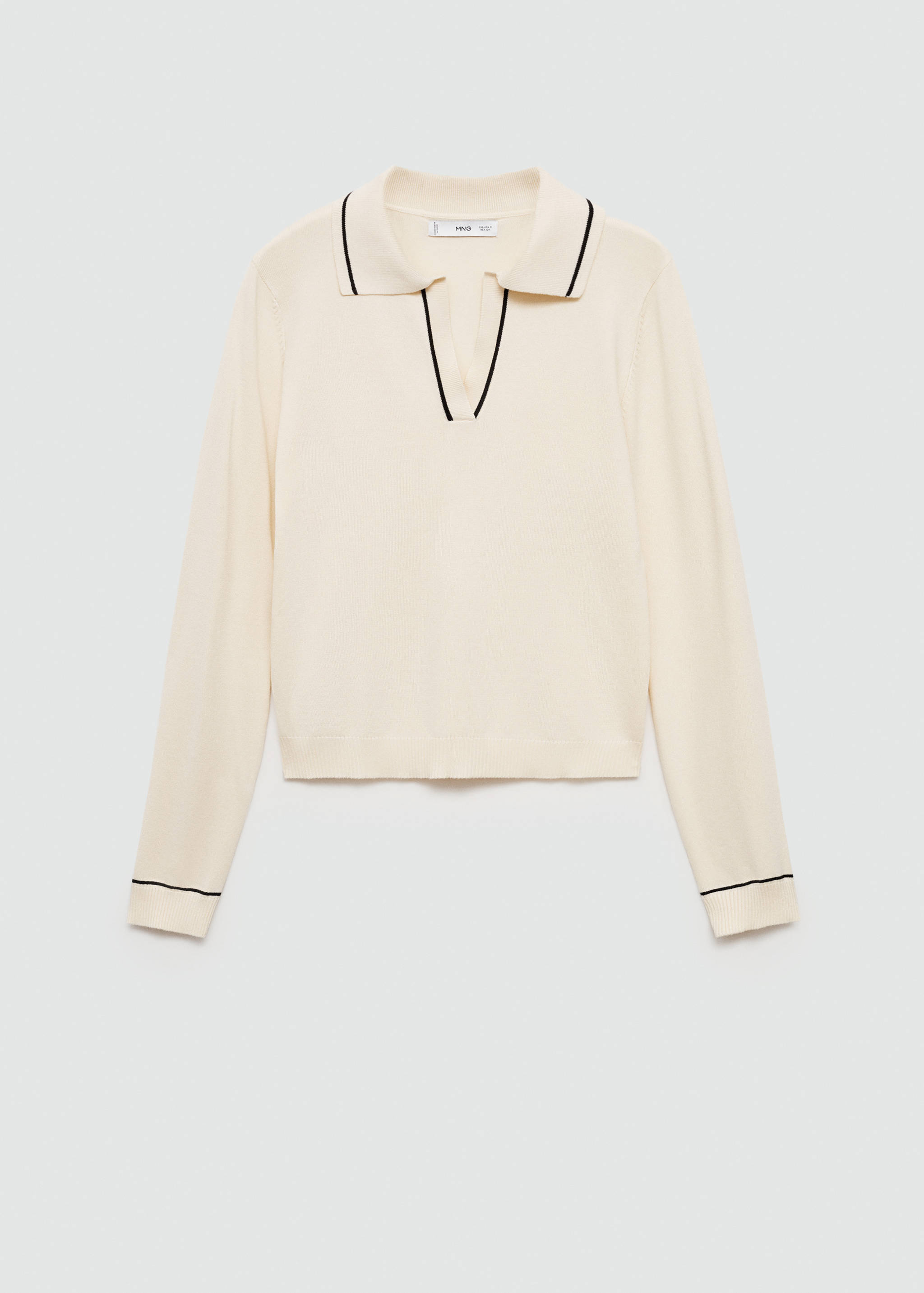 Knitted polo-neck sweater - Article without model