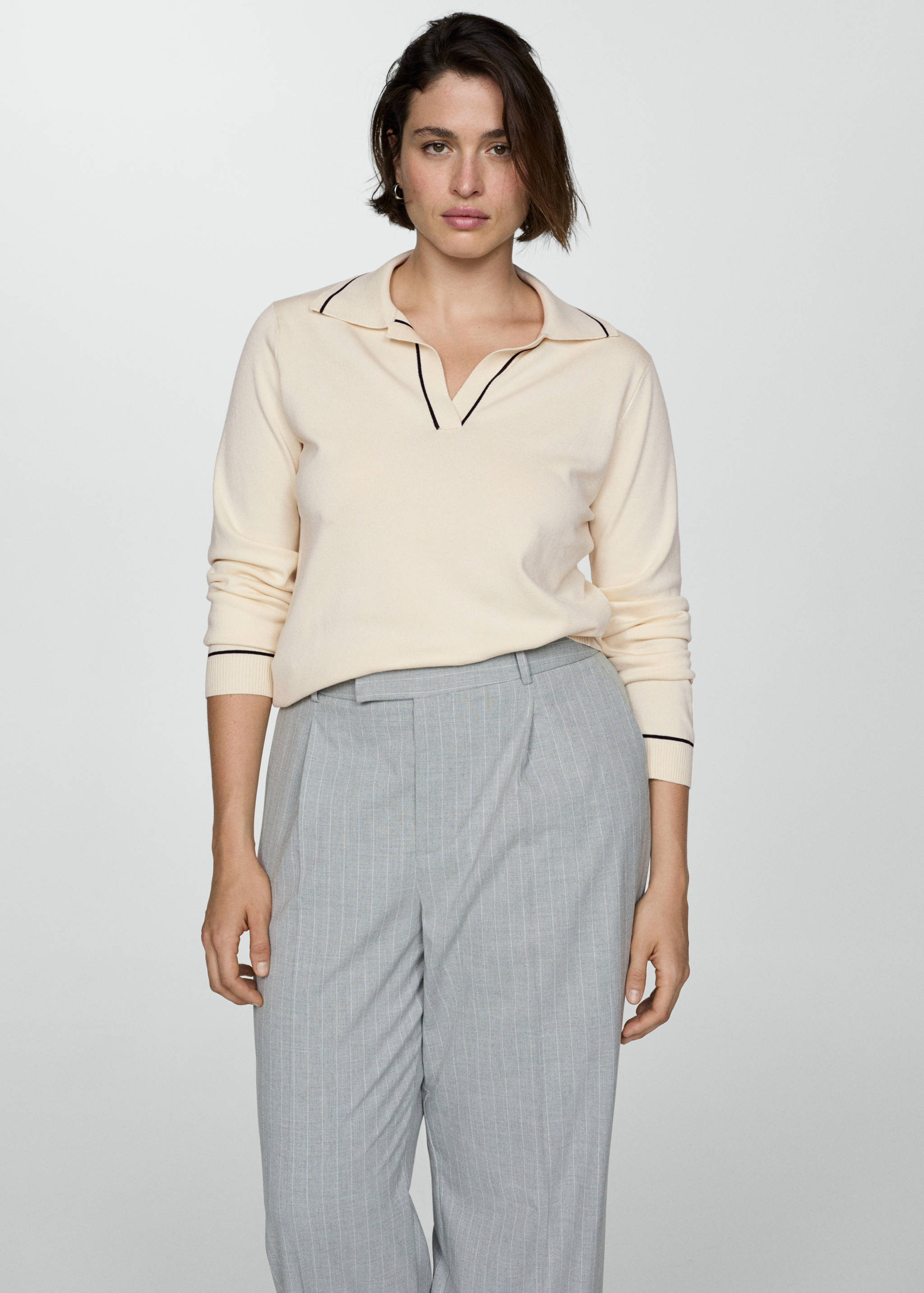 Knitted polo-neck sweater - Details of the article 5