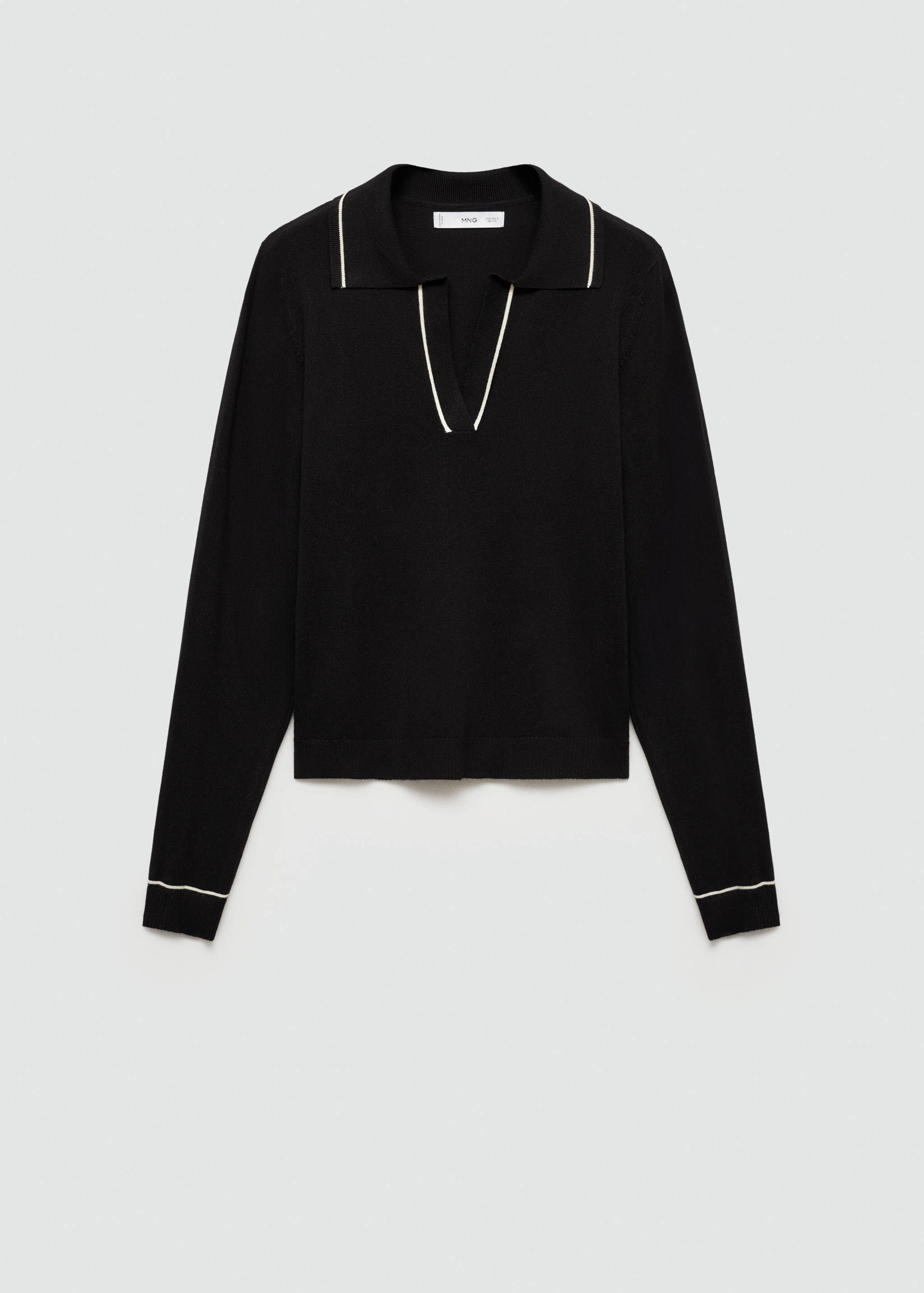 Knitted polo-neck sweater - Article without model