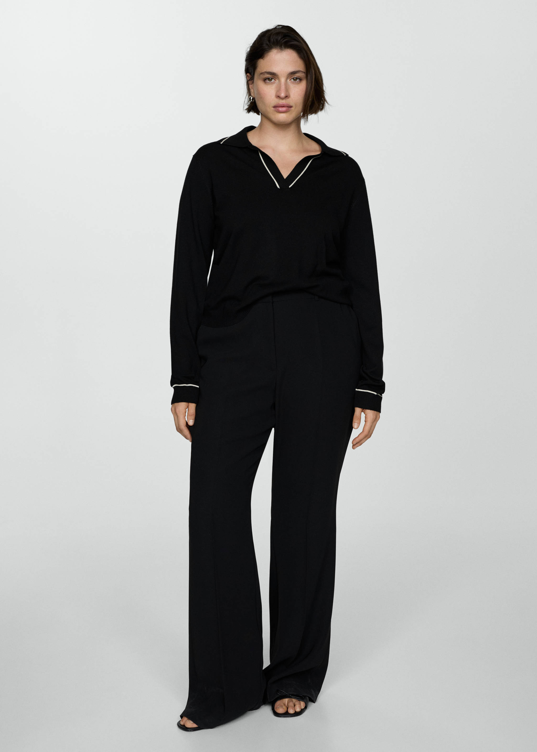 Knitted polo-neck sweater - Details of the article 3