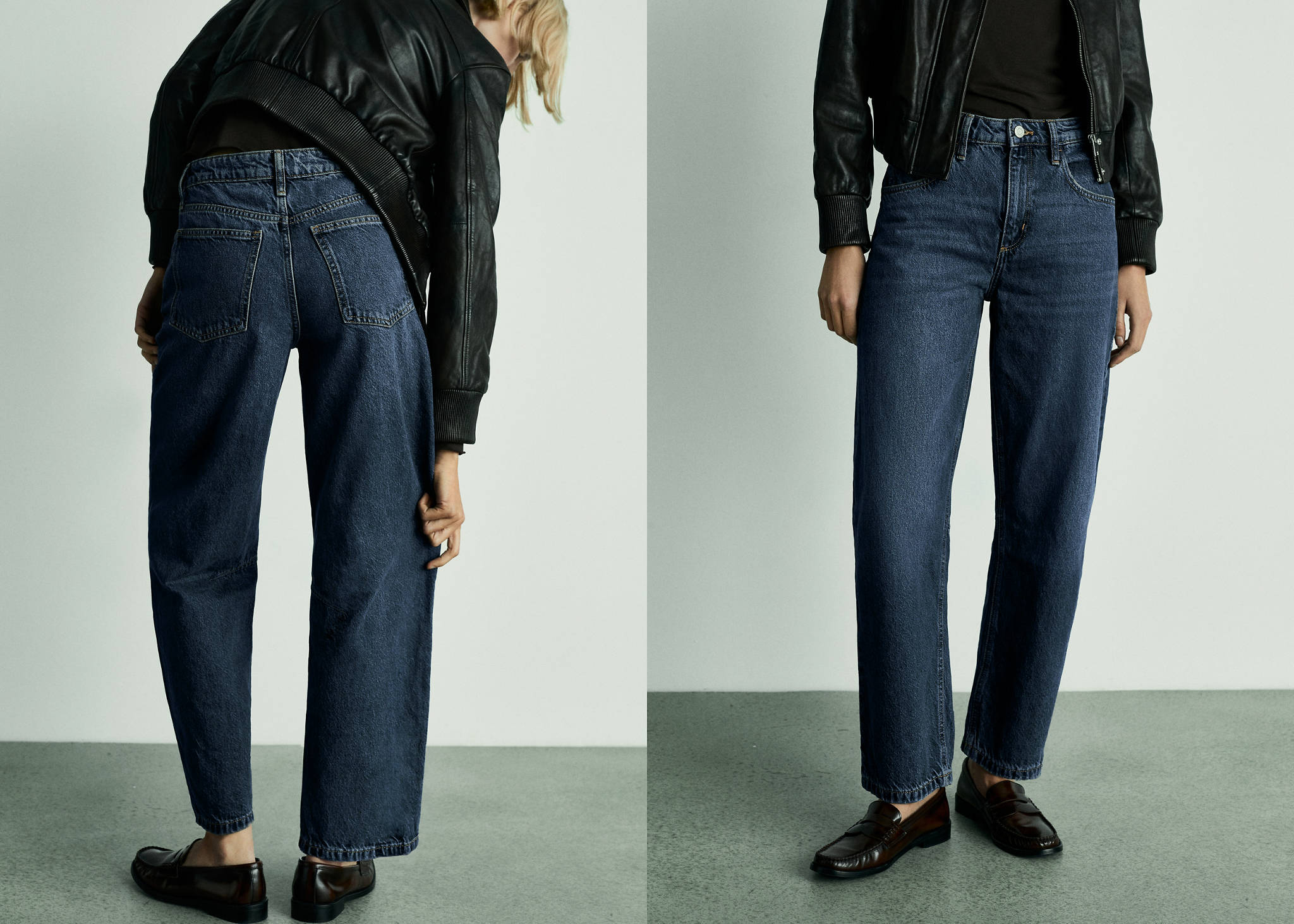 High-rise balloon jeans - Panoramic plane