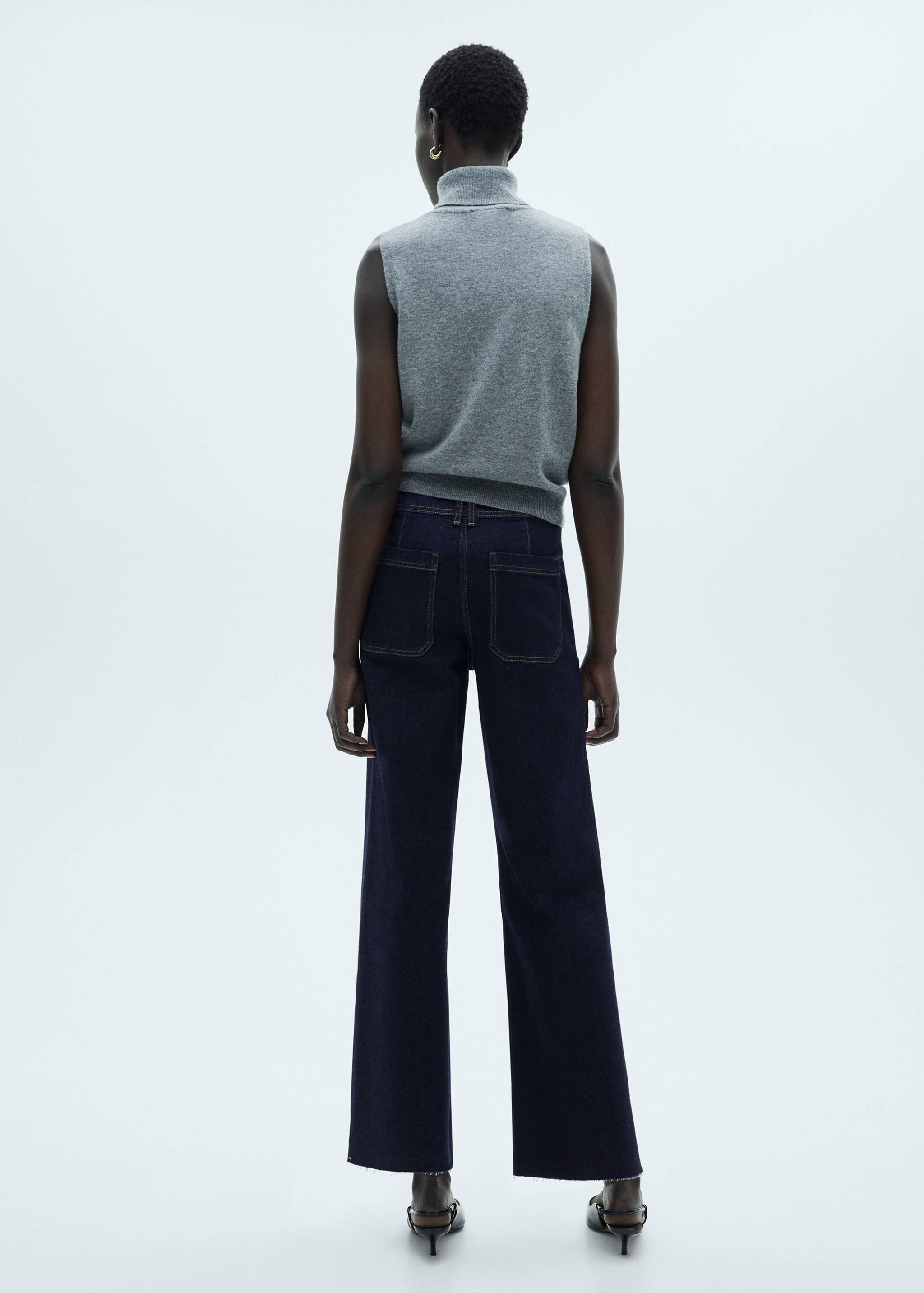 Catherin rinse-wash culotte jeans - Reverse of the article