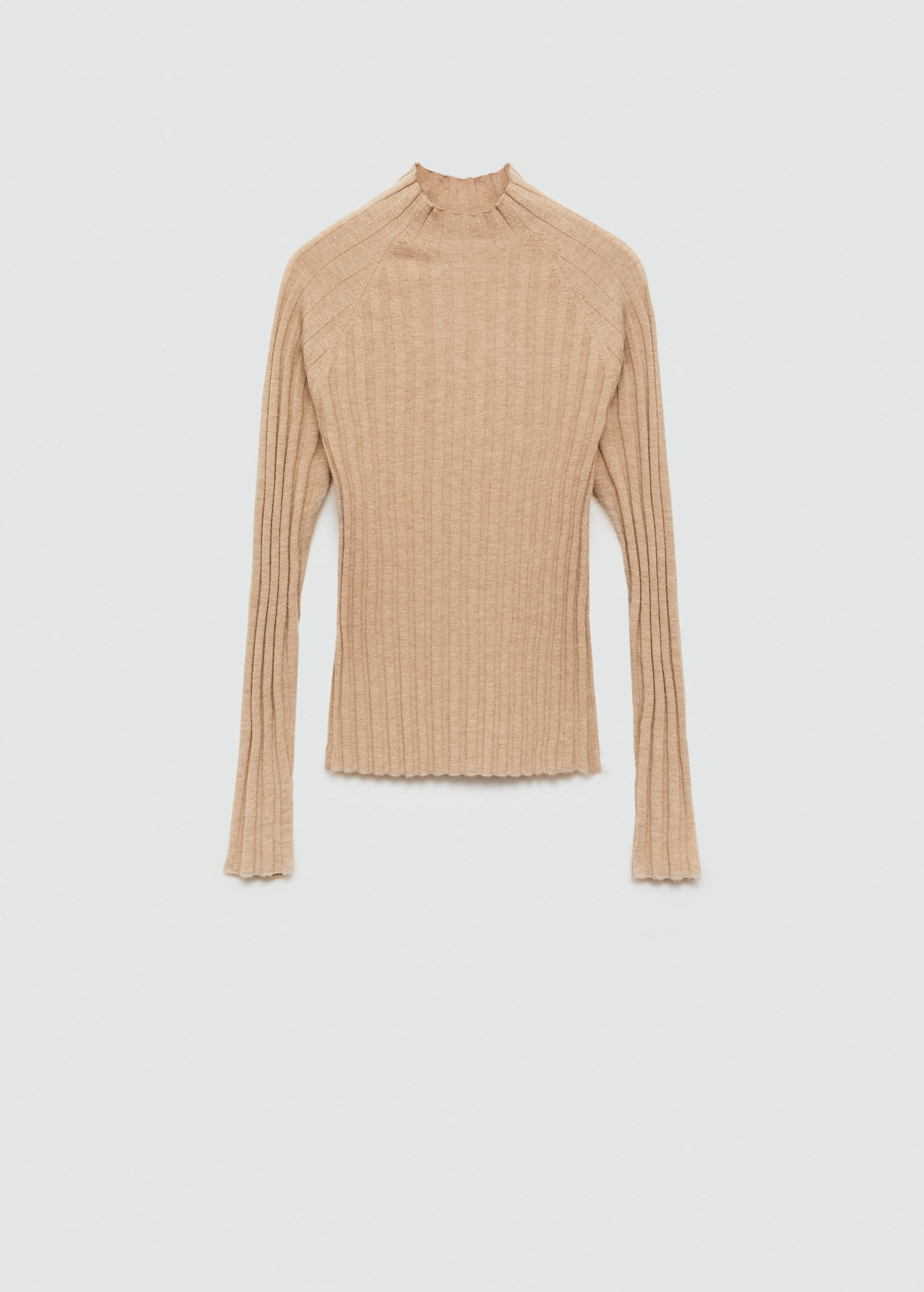 Ribbed sweater with perkins neck - Article without model