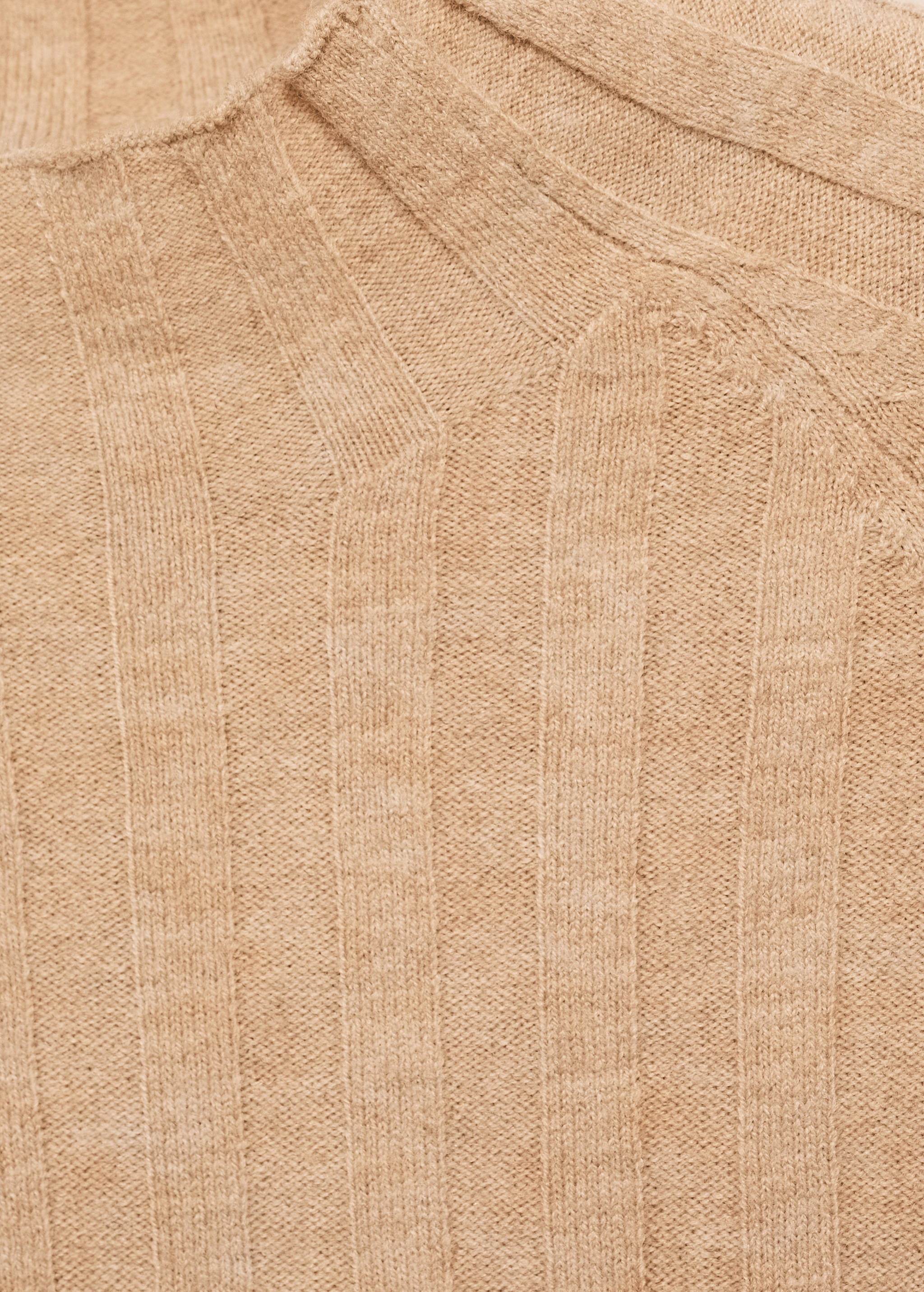 Ribbed sweater with perkins neck - Details of the article 8