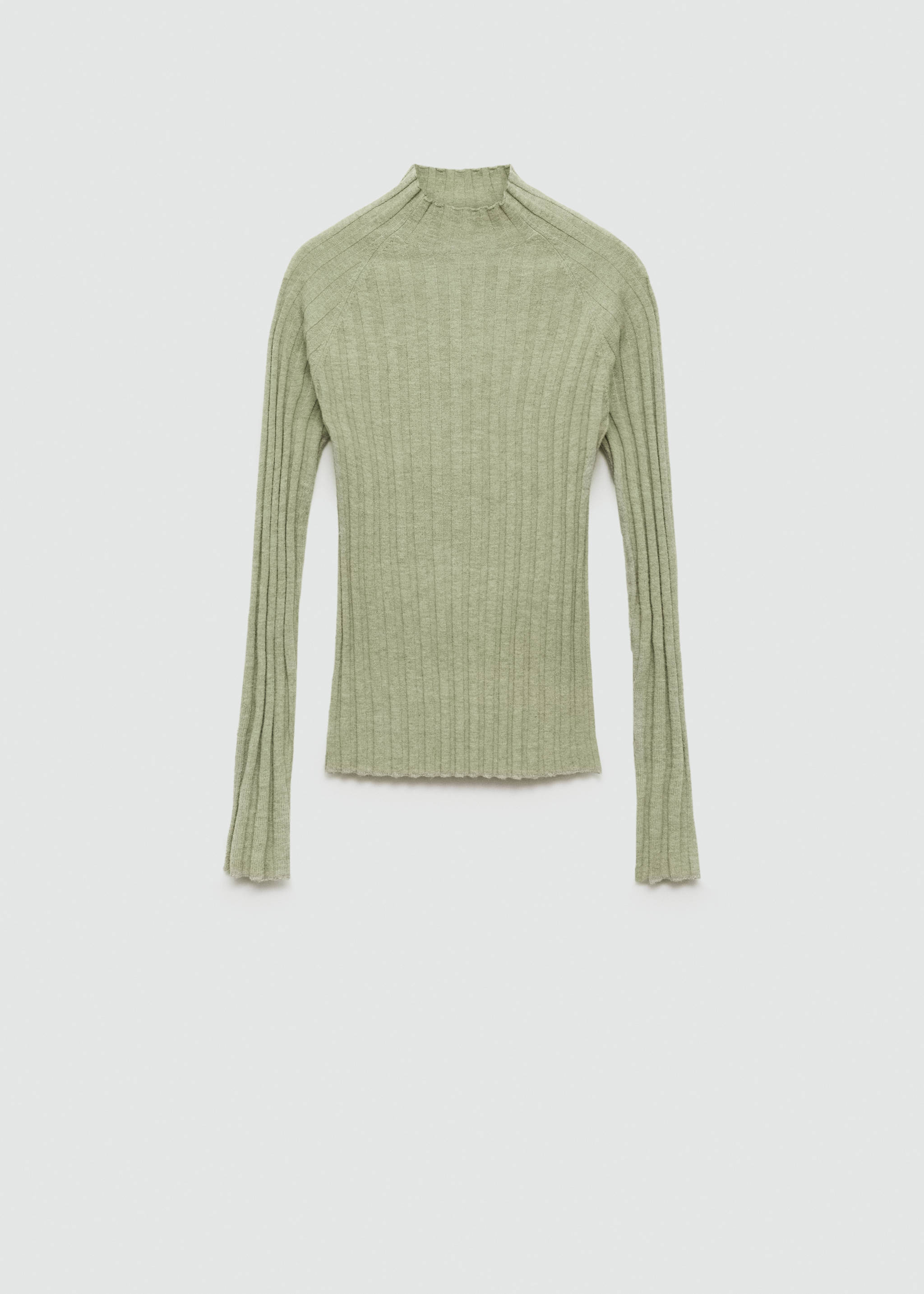 Ribbed sweater with perkins neck - Article without model