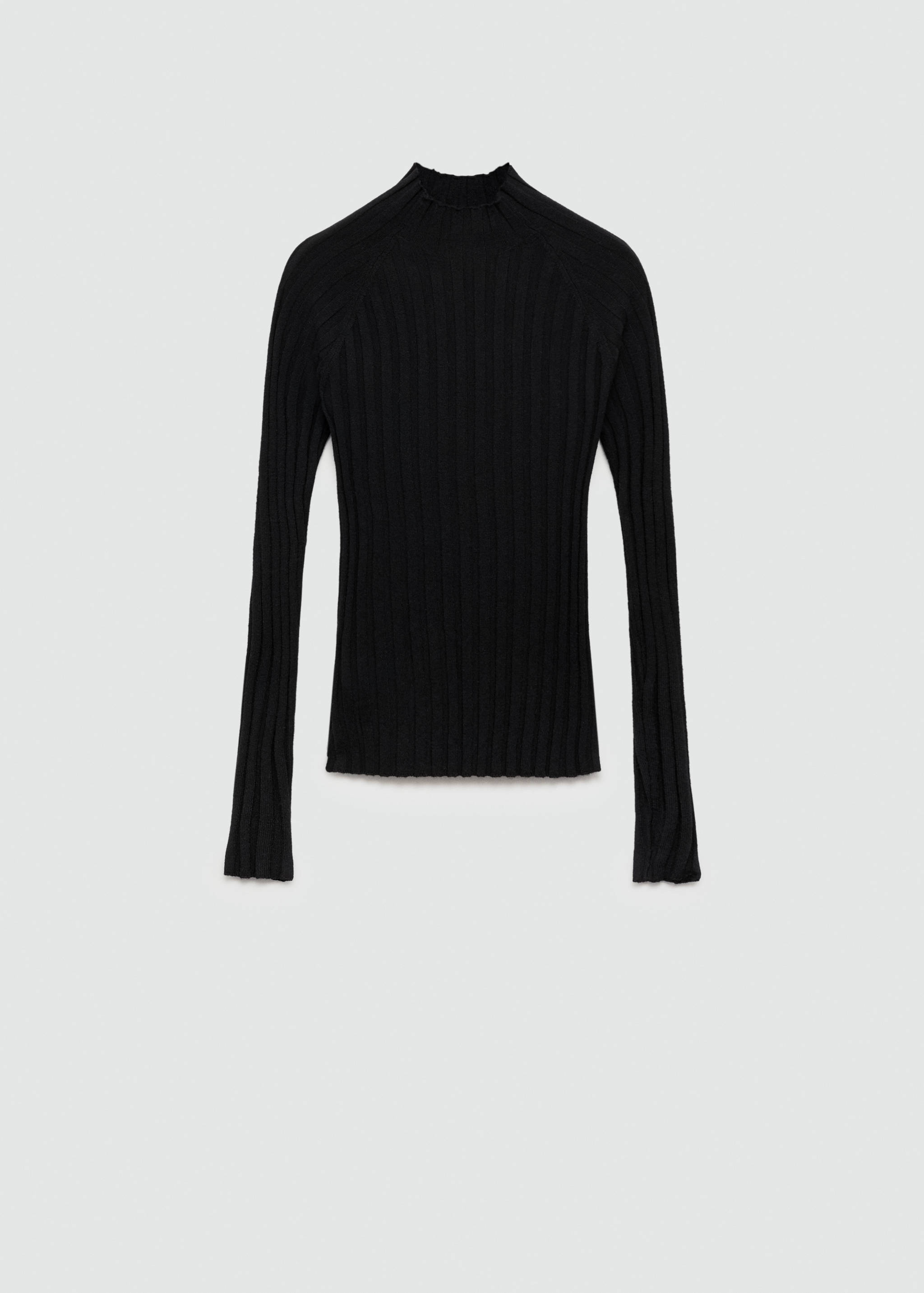 Ribbed sweater with perkins neck - Article without model