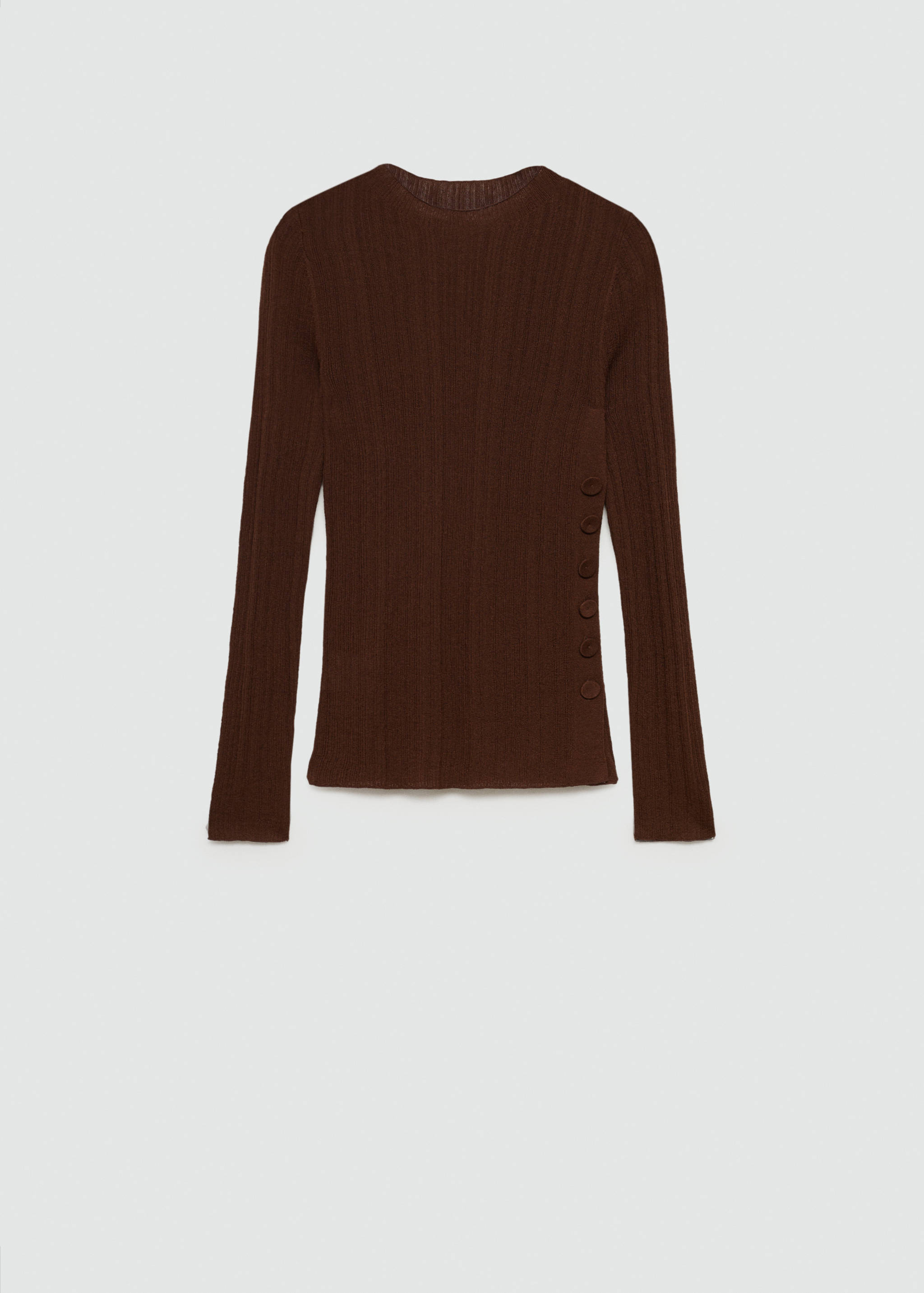 Semi-transparent t-shirt with button detail - Article without model