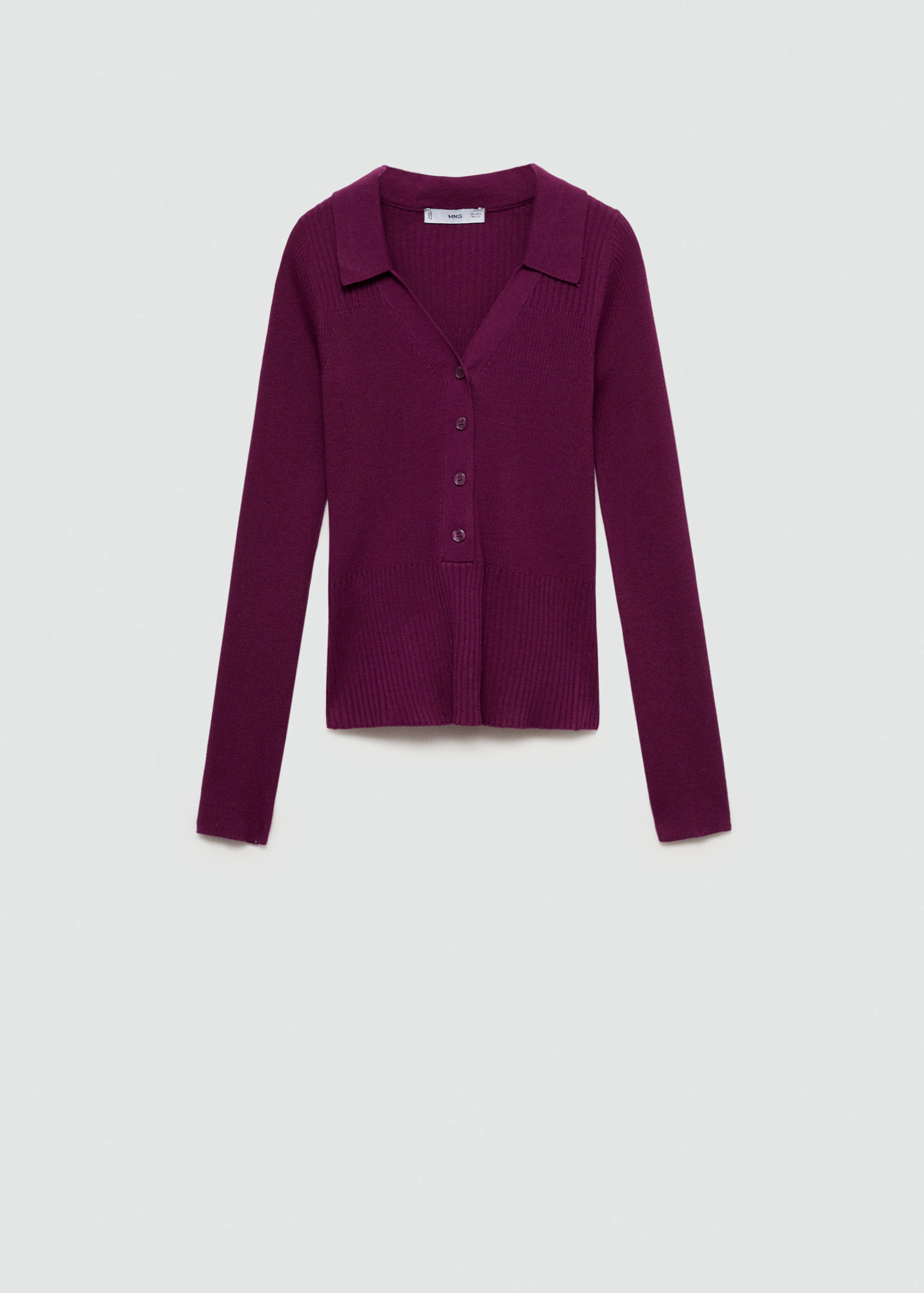 Ribbed sweater with buttons - Article without model