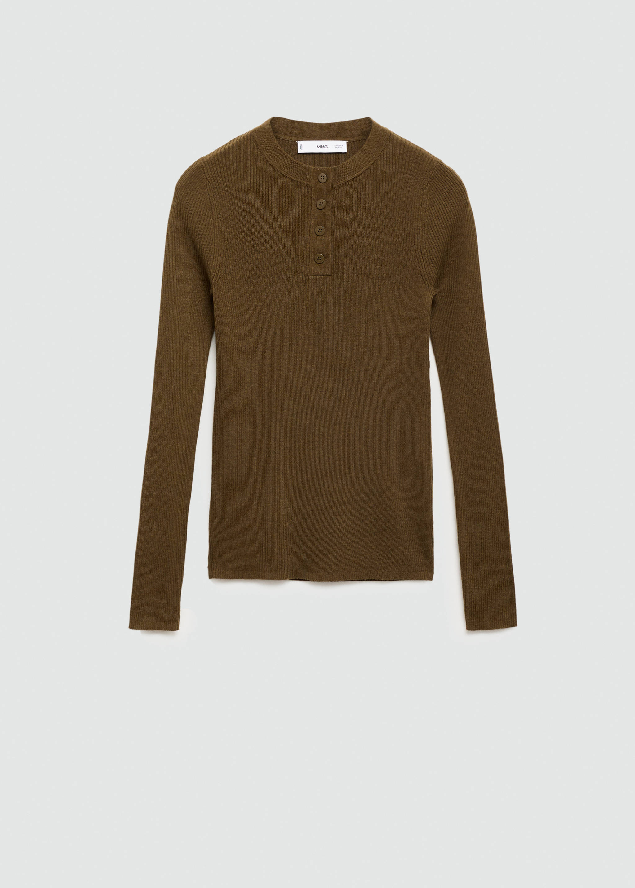 Ribbed sweater with buttons - Article without model