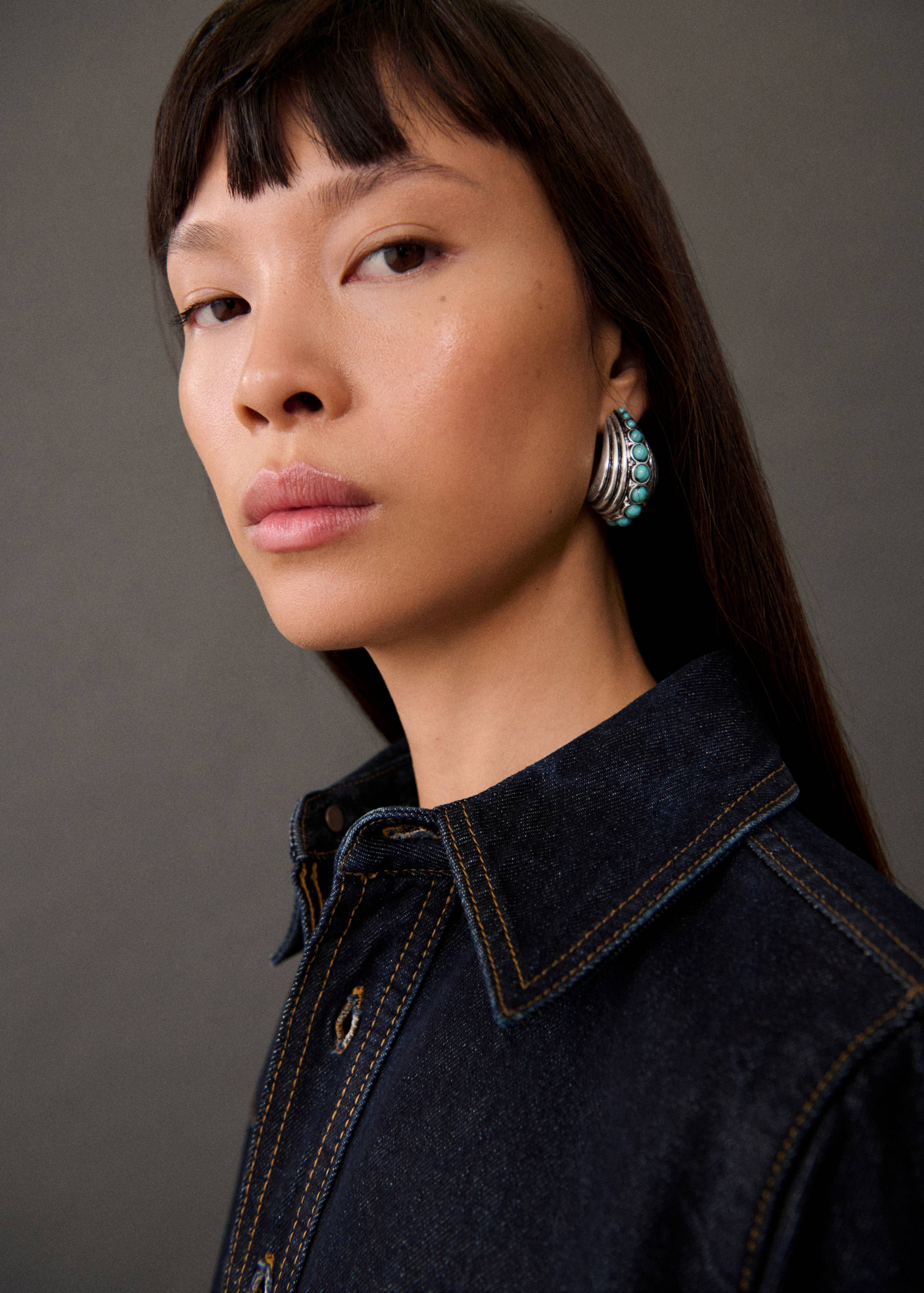 Hoope earrings with volume beads - General plane