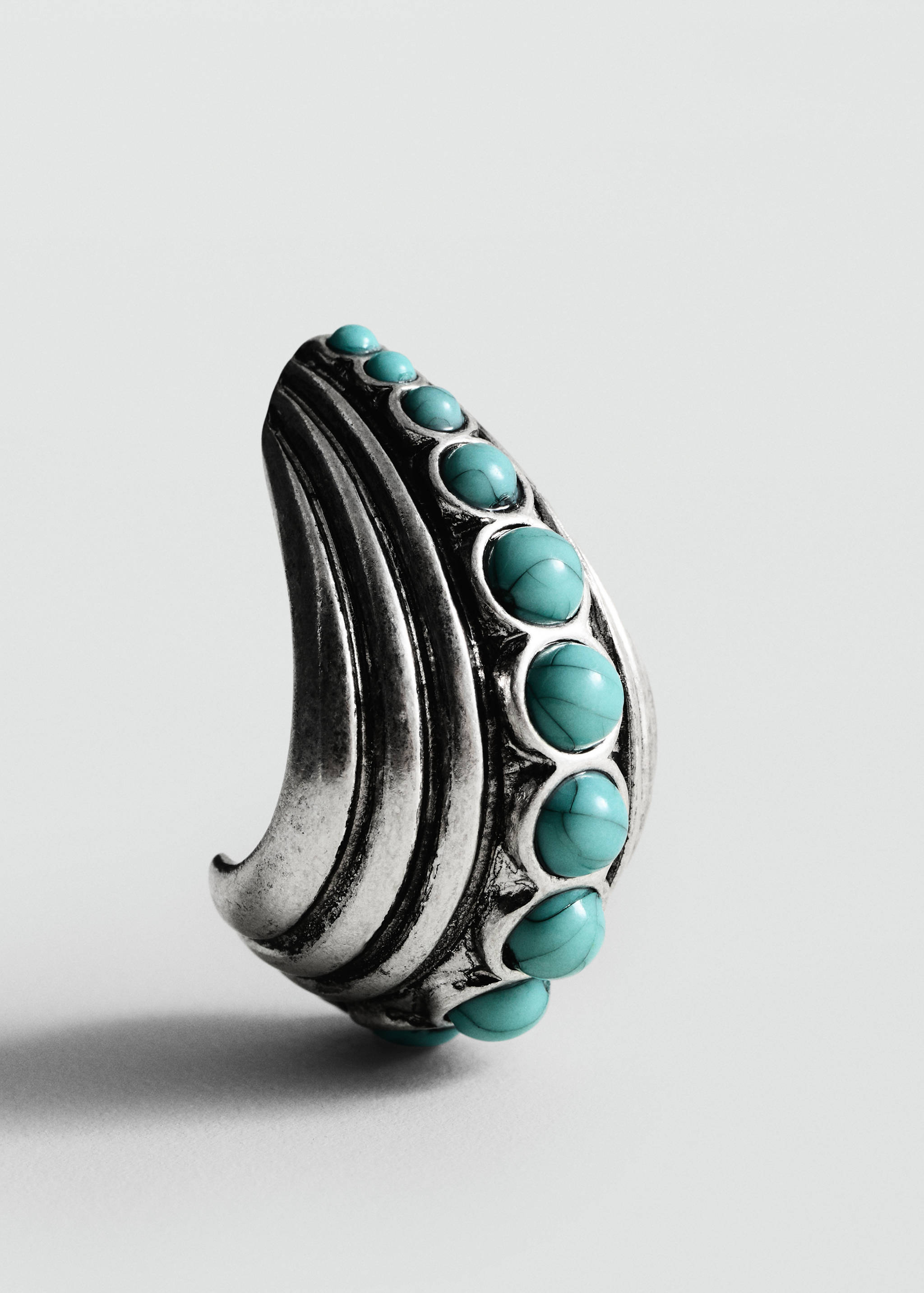 Hoope earrings with volume beads - Medium plane