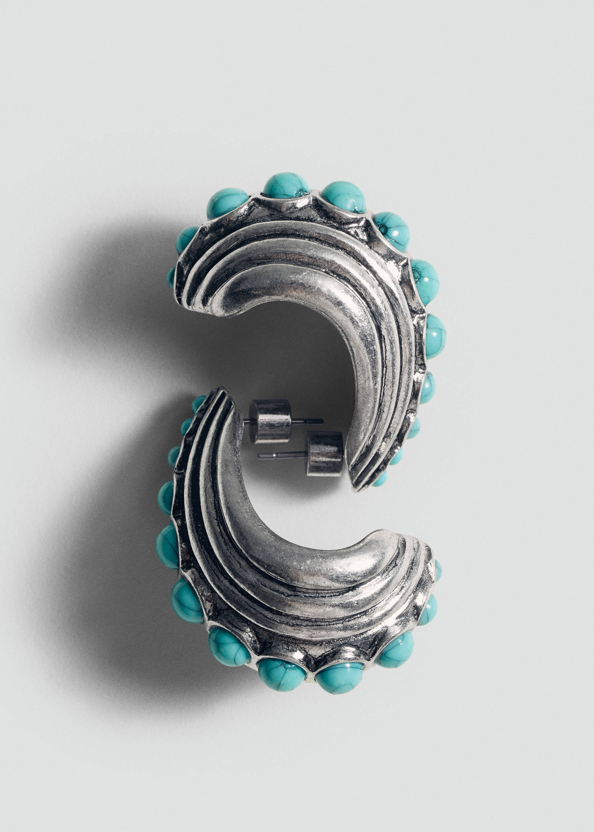 Hoope earrings with volume beads - Details of the article 1