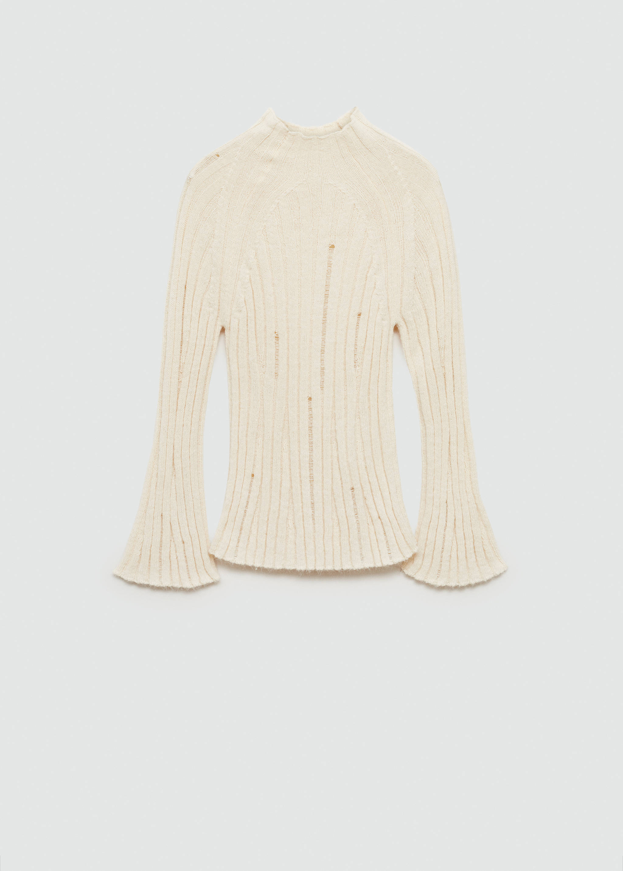 Ribbed knitted sweater - Article without model