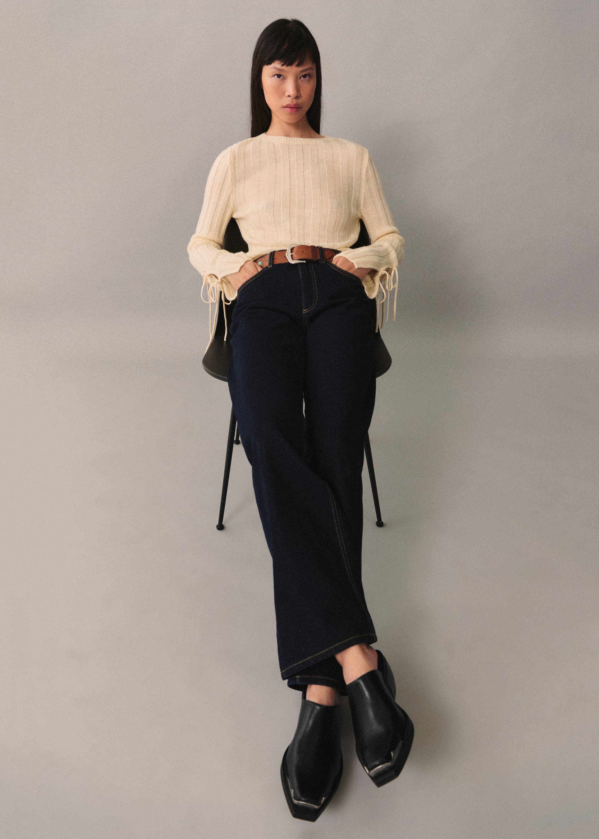 Leather shoes with metallic toe - General plane