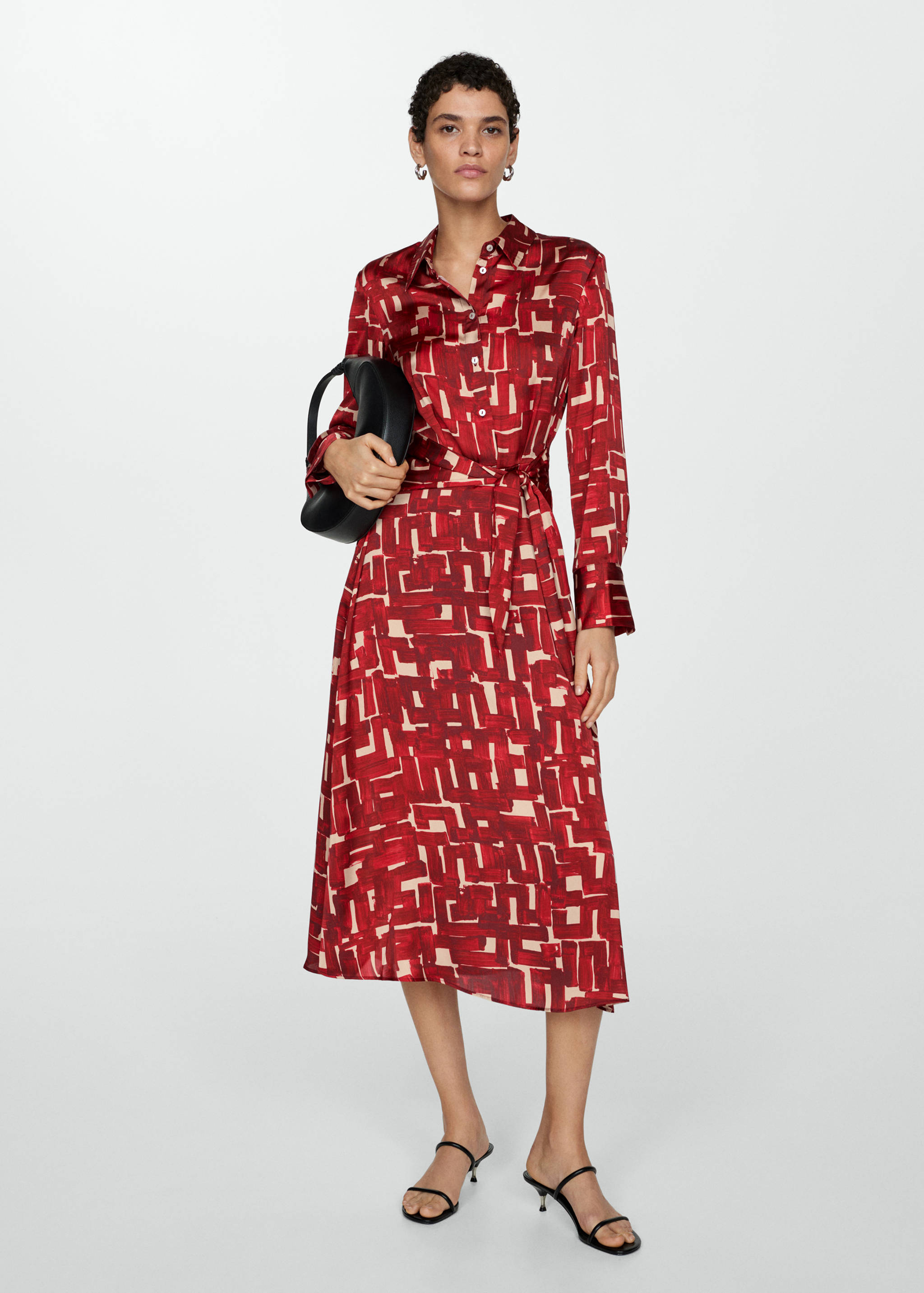 Printed shirt dress - General plane