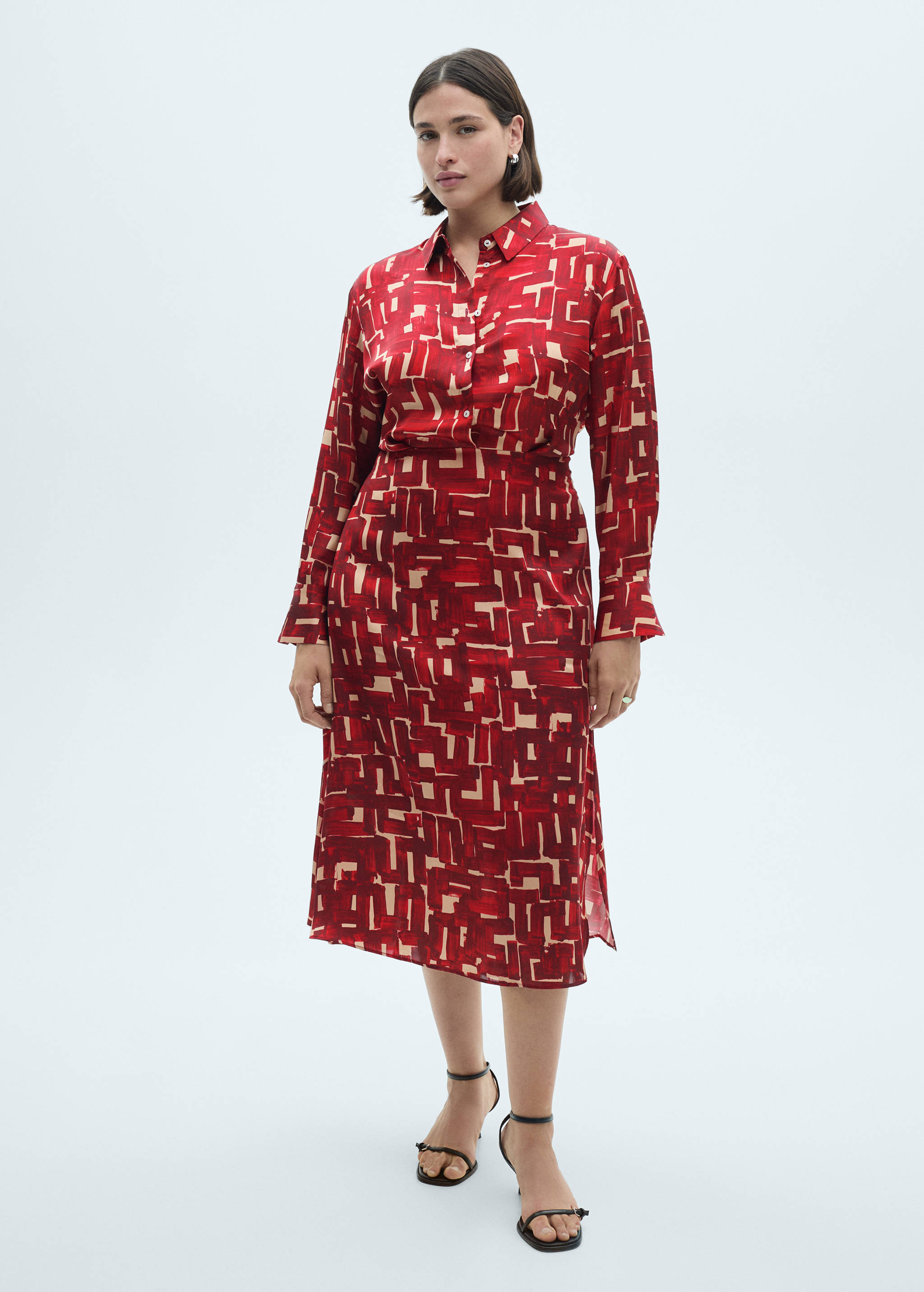 Printed shirt dress - Details of the article 3