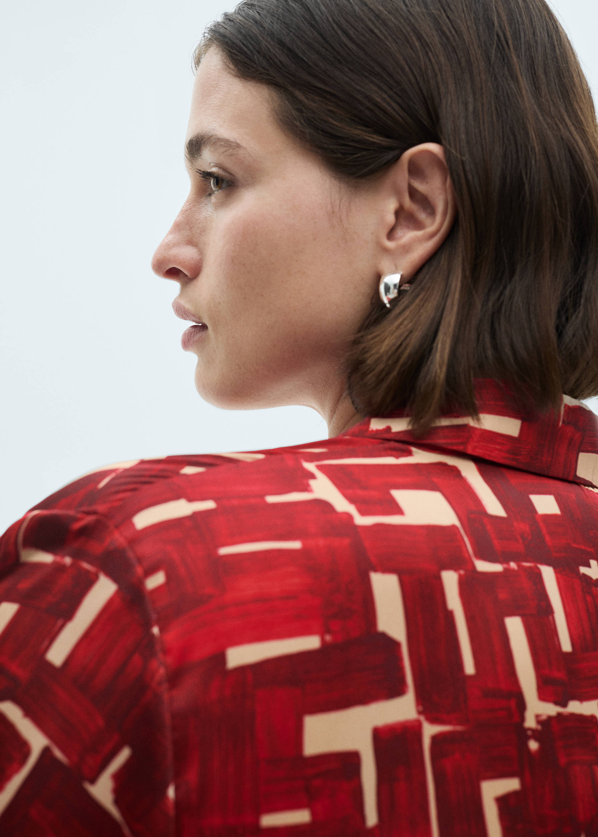 Printed shirt dress - Details of the article 4