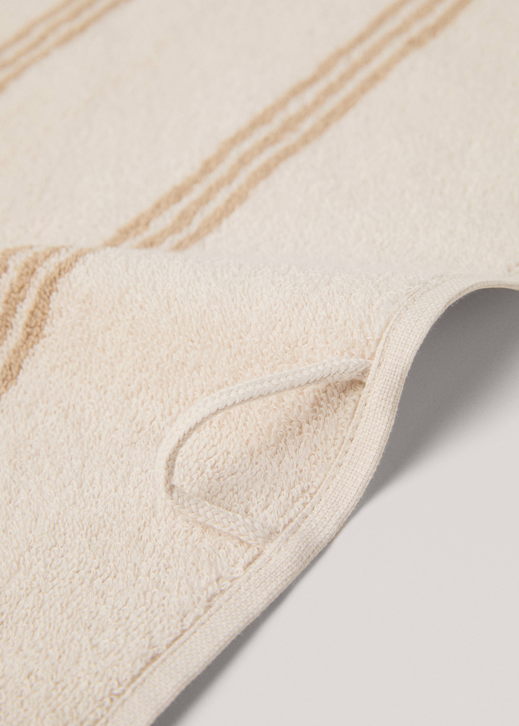 Badetuch aus 100 % Baumwolle mit Streifenmuster 90 x 150 cm - Detail des Artikels 2