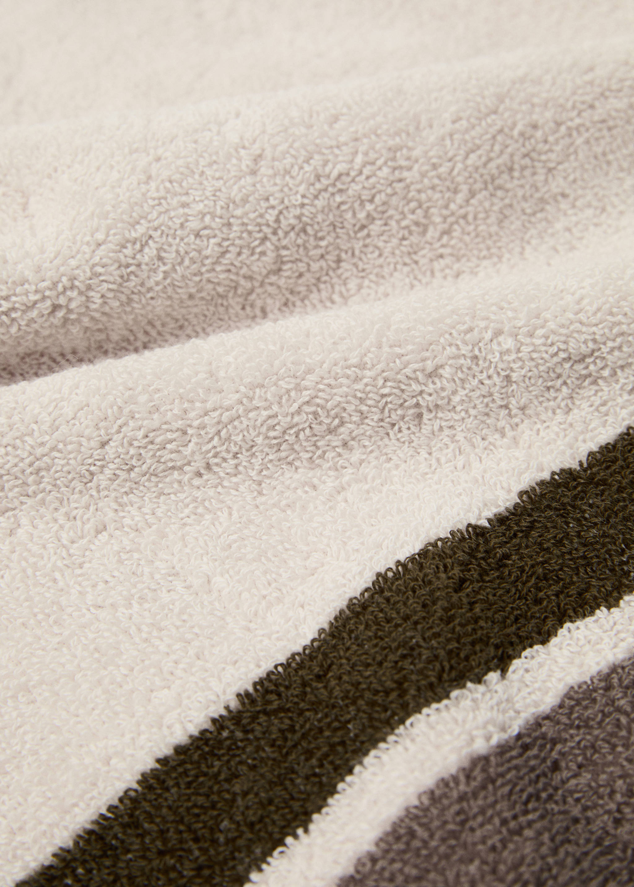 Striped 100% cotton hand towel 50X90cm - Details of the article 2