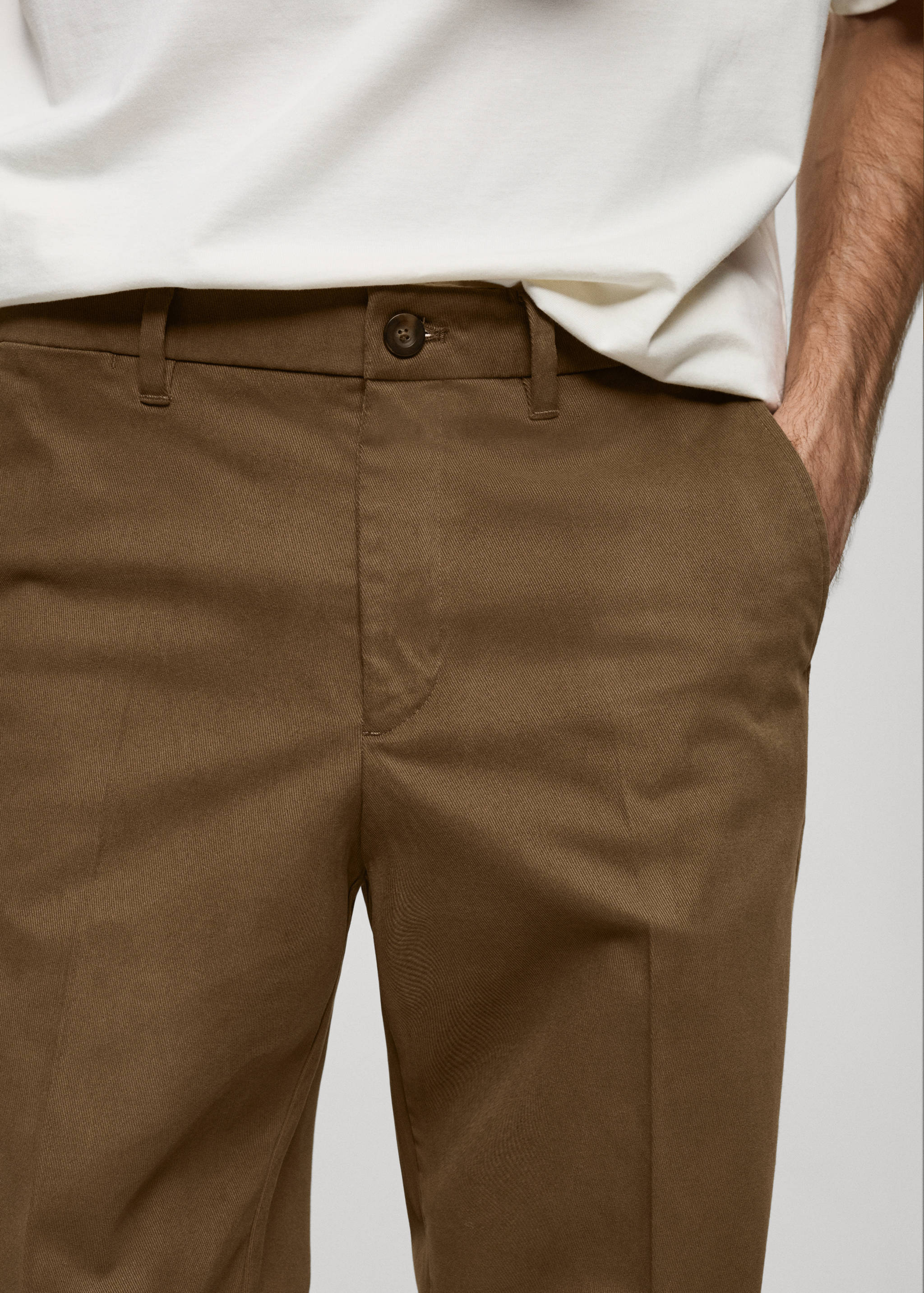 Regular-fit cotton trousers - Details of the article 1