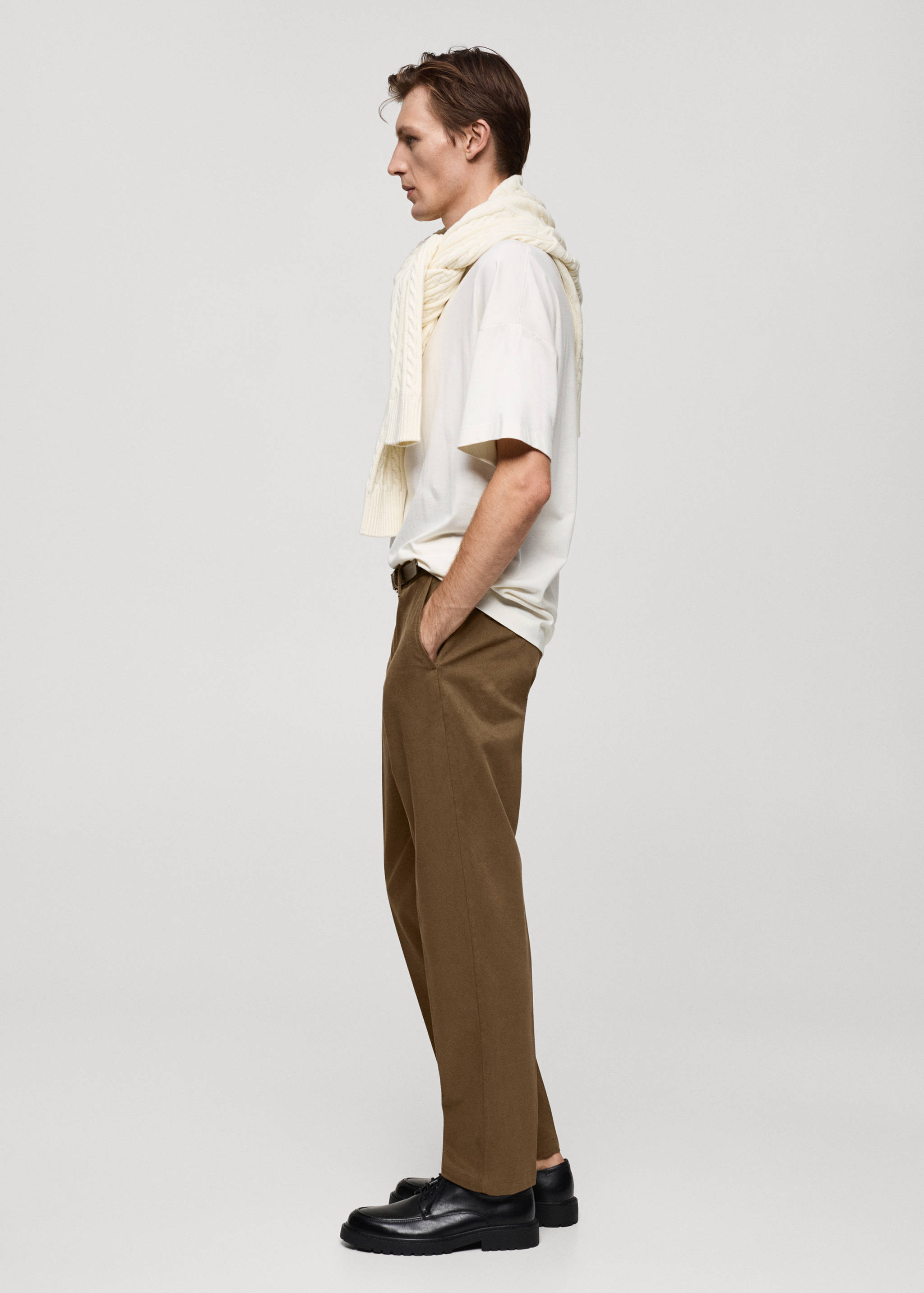 Regular-fit cotton trousers - Details of the article 2
