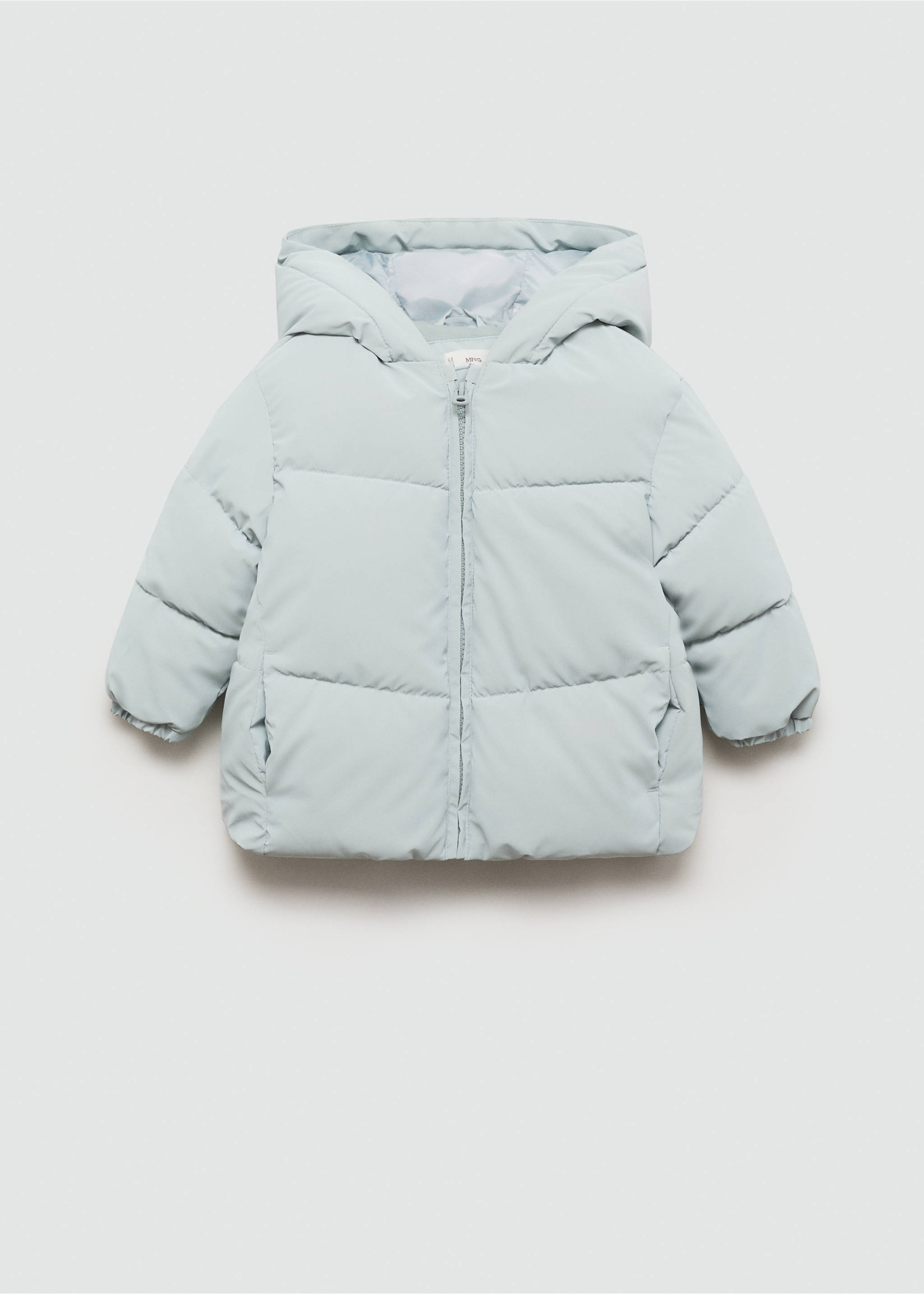 Fleece-lined quilted anorak - Article without model, Sky Blue. Ref: 77015968-00.