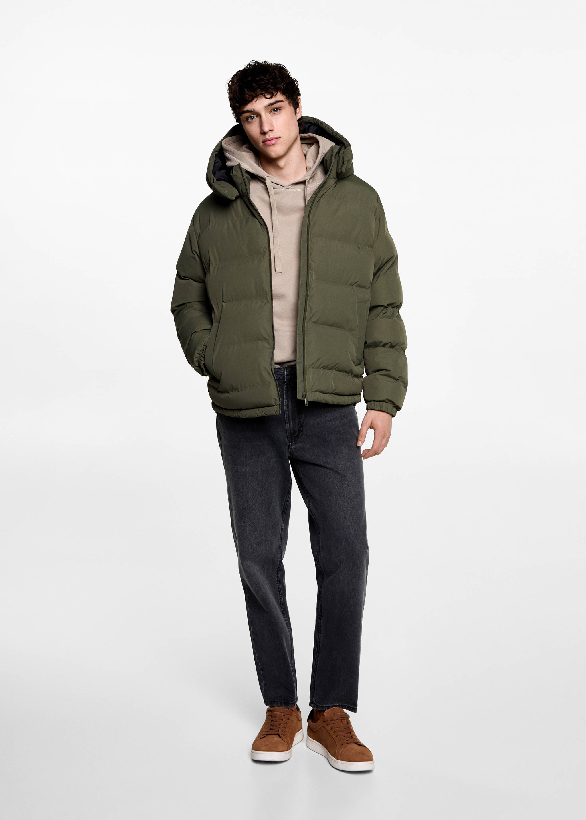 Wasserabweisende Kapuzensteppjacke - Allgemeine Ansicht