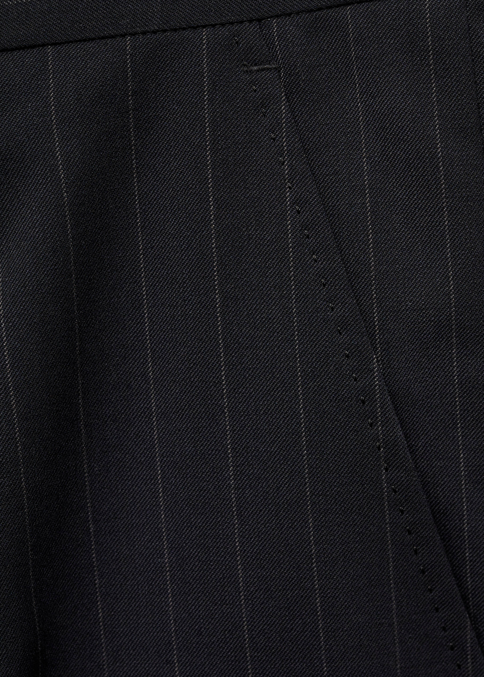 Wool slim-fit suit trousers with stripes - Details of the article 0