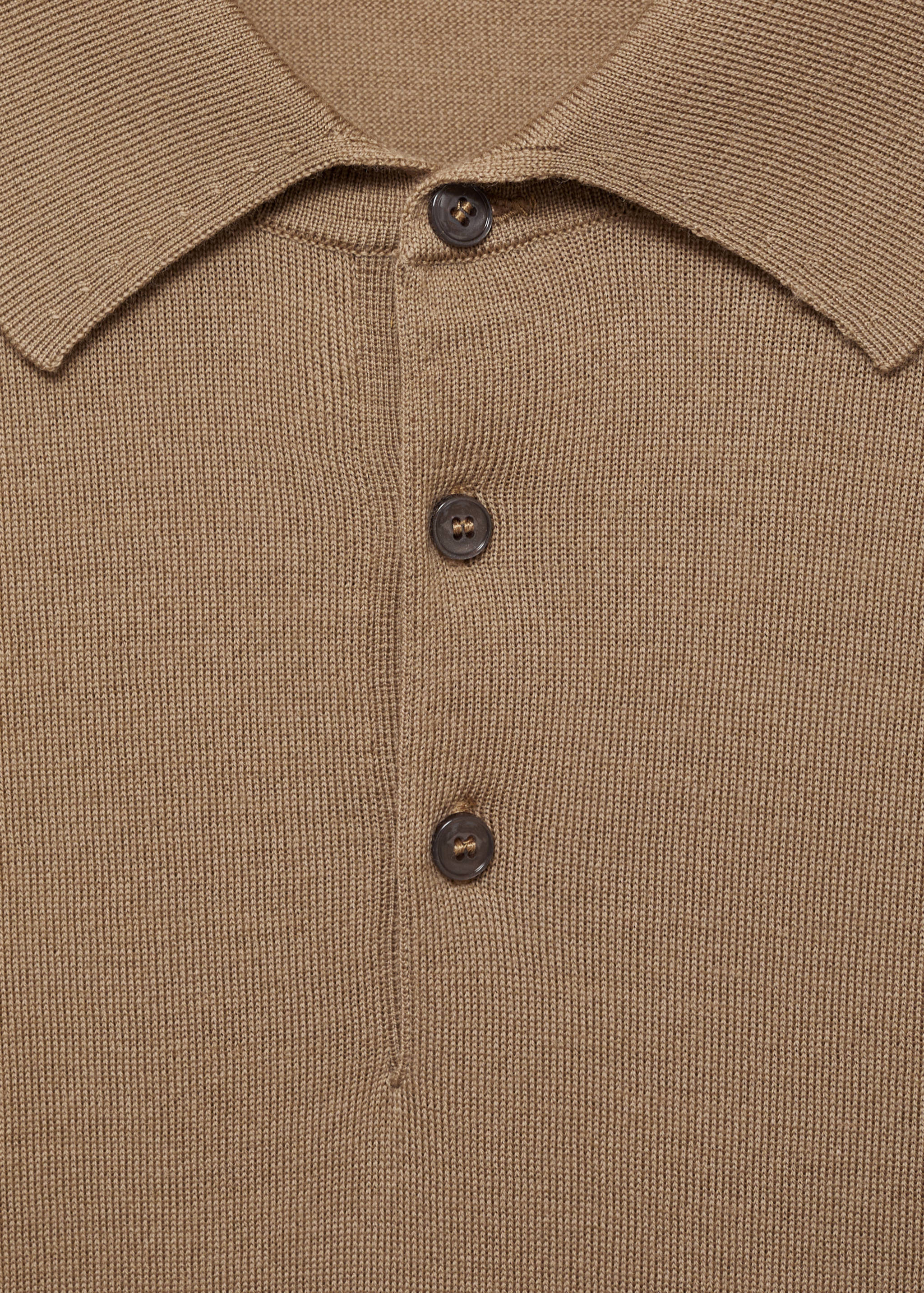 100% merino wool long-sleeved polo shirt - Details of the article 8
