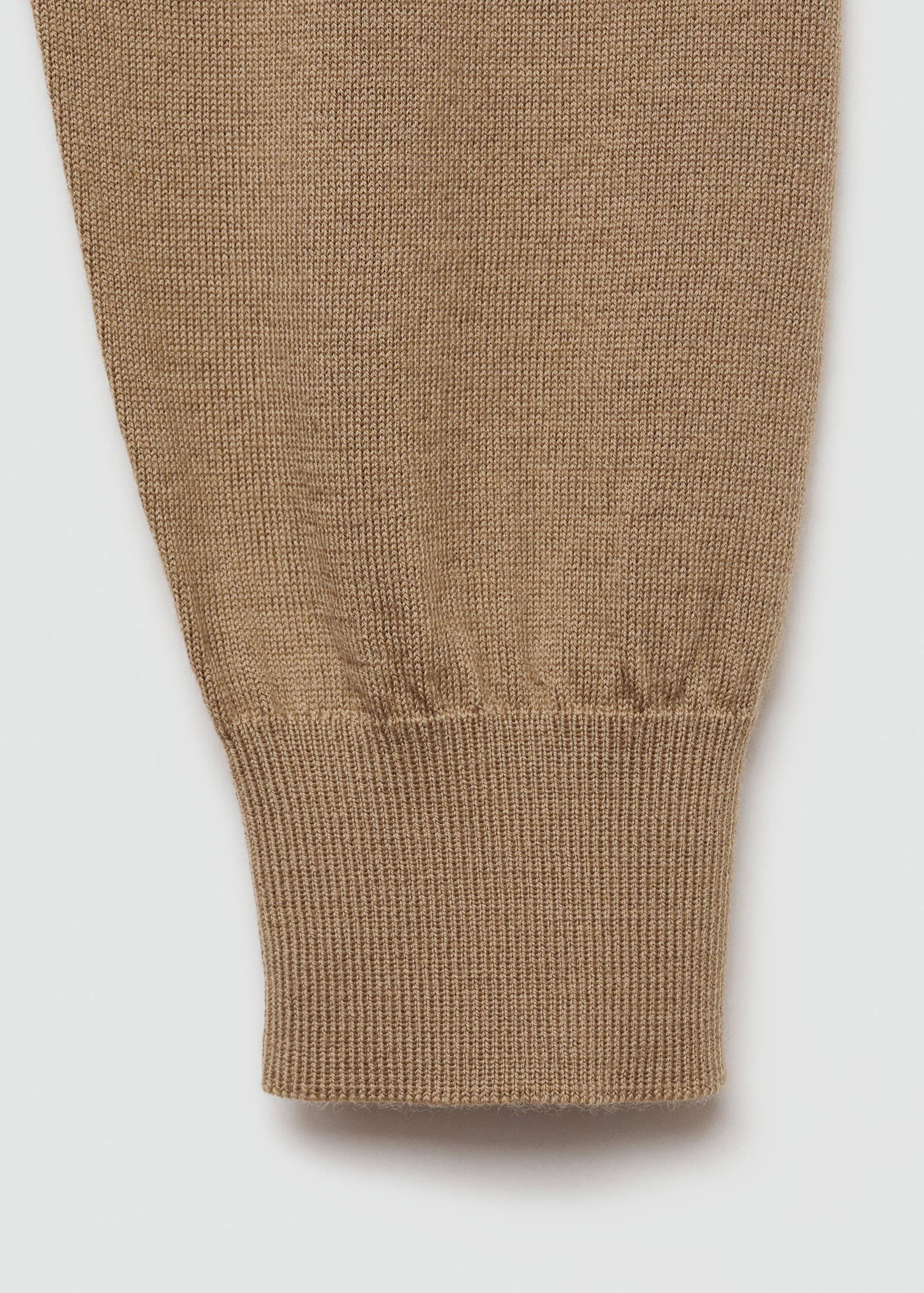 100% merino wool long-sleeved polo shirt - Details of the article 0