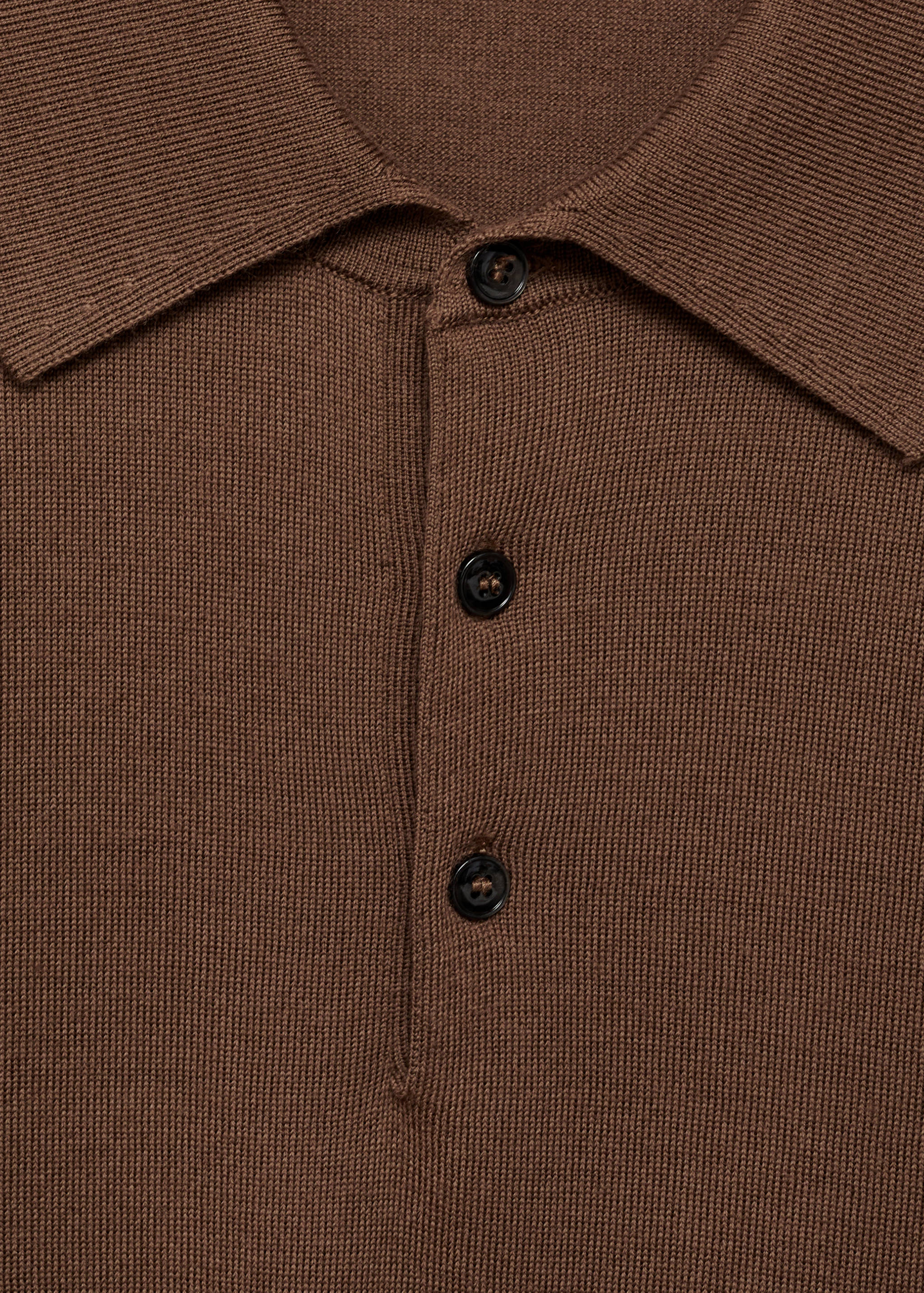 100% merino wool long-sleeved polo shirt - Details of the article 8