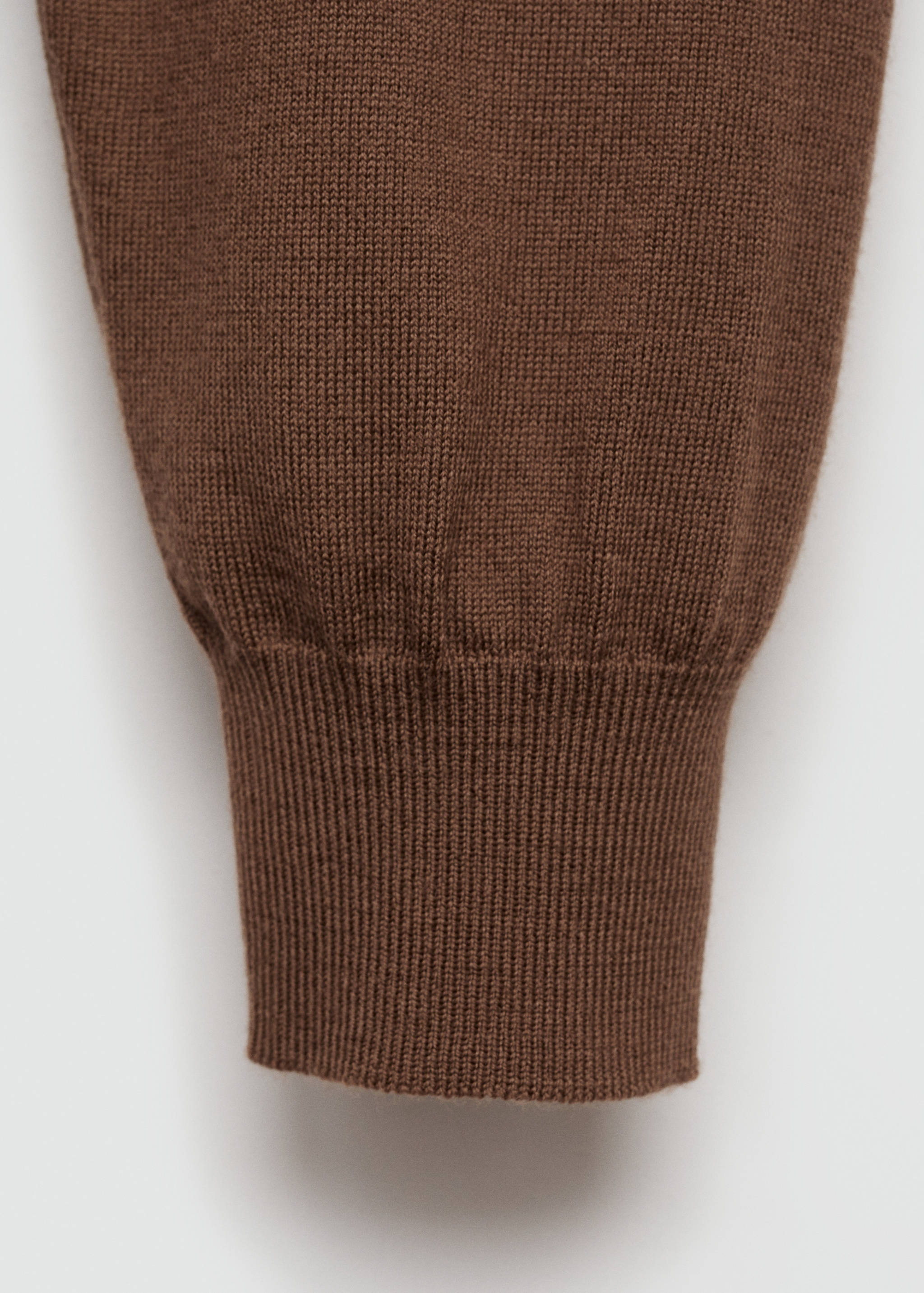 100% merino wool long-sleeved polo shirt - Details of the article 0