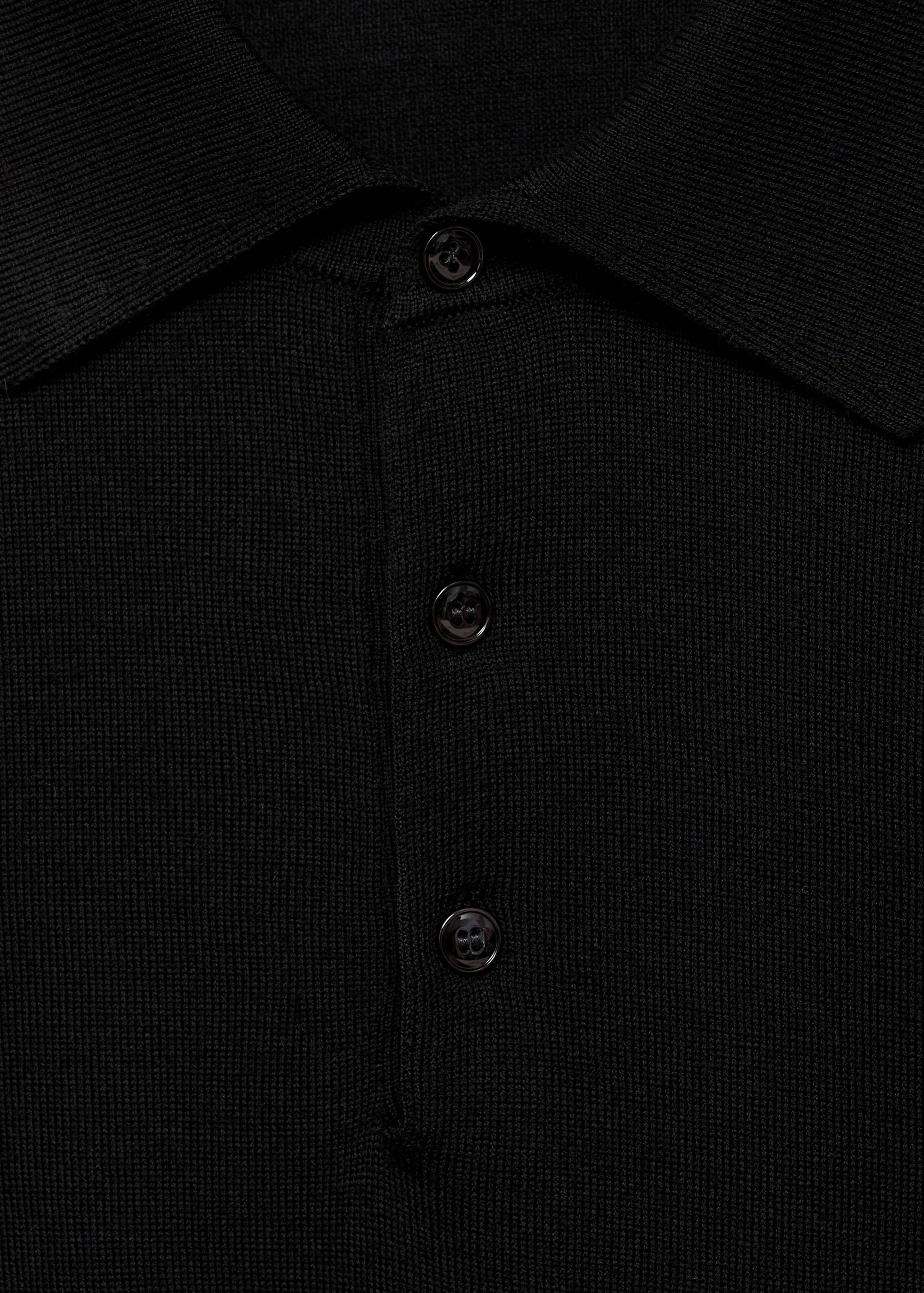 100% merino wool long-sleeved polo shirt - Details of the article 8
