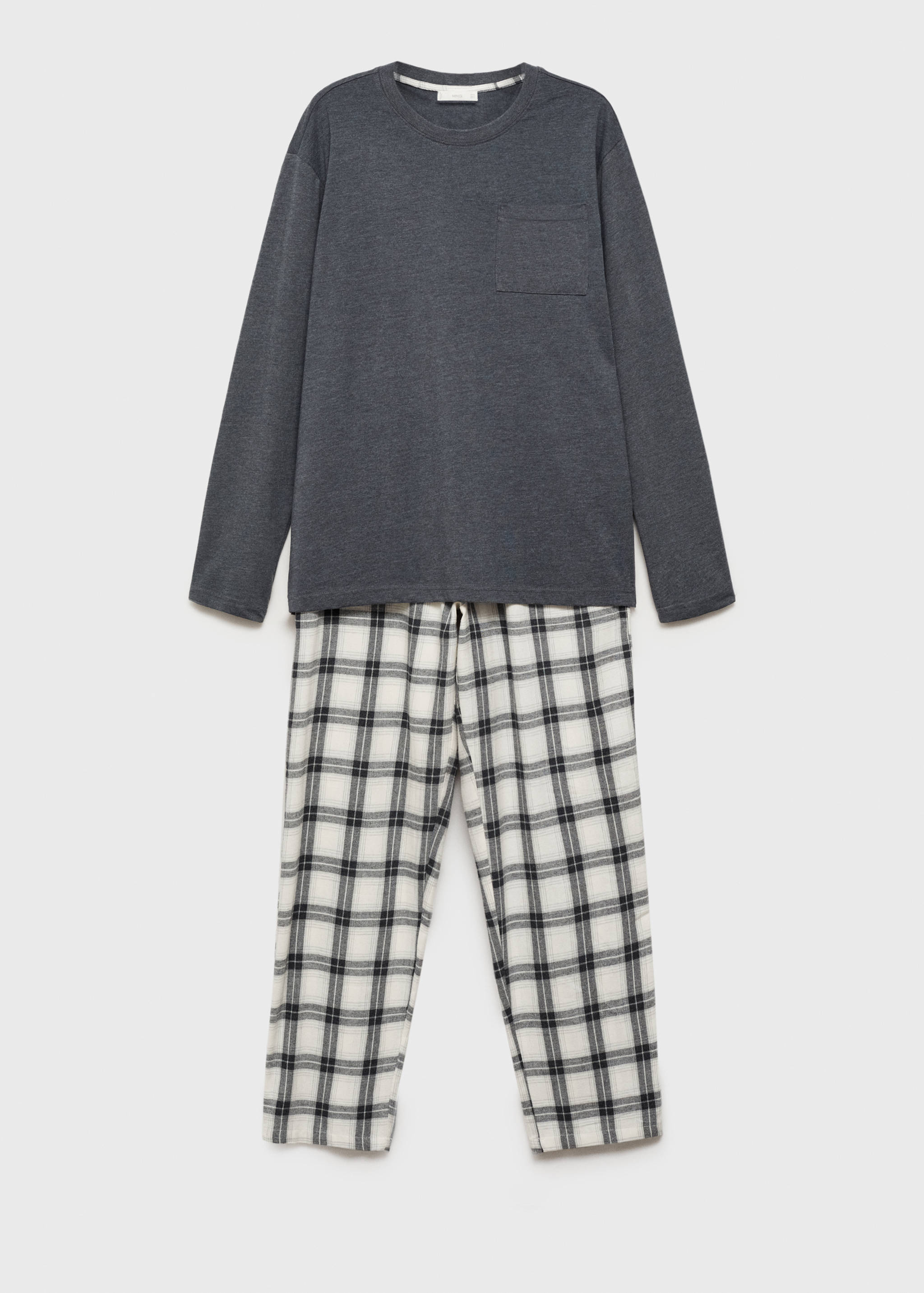 100% cotton check pyjama set - Article without model