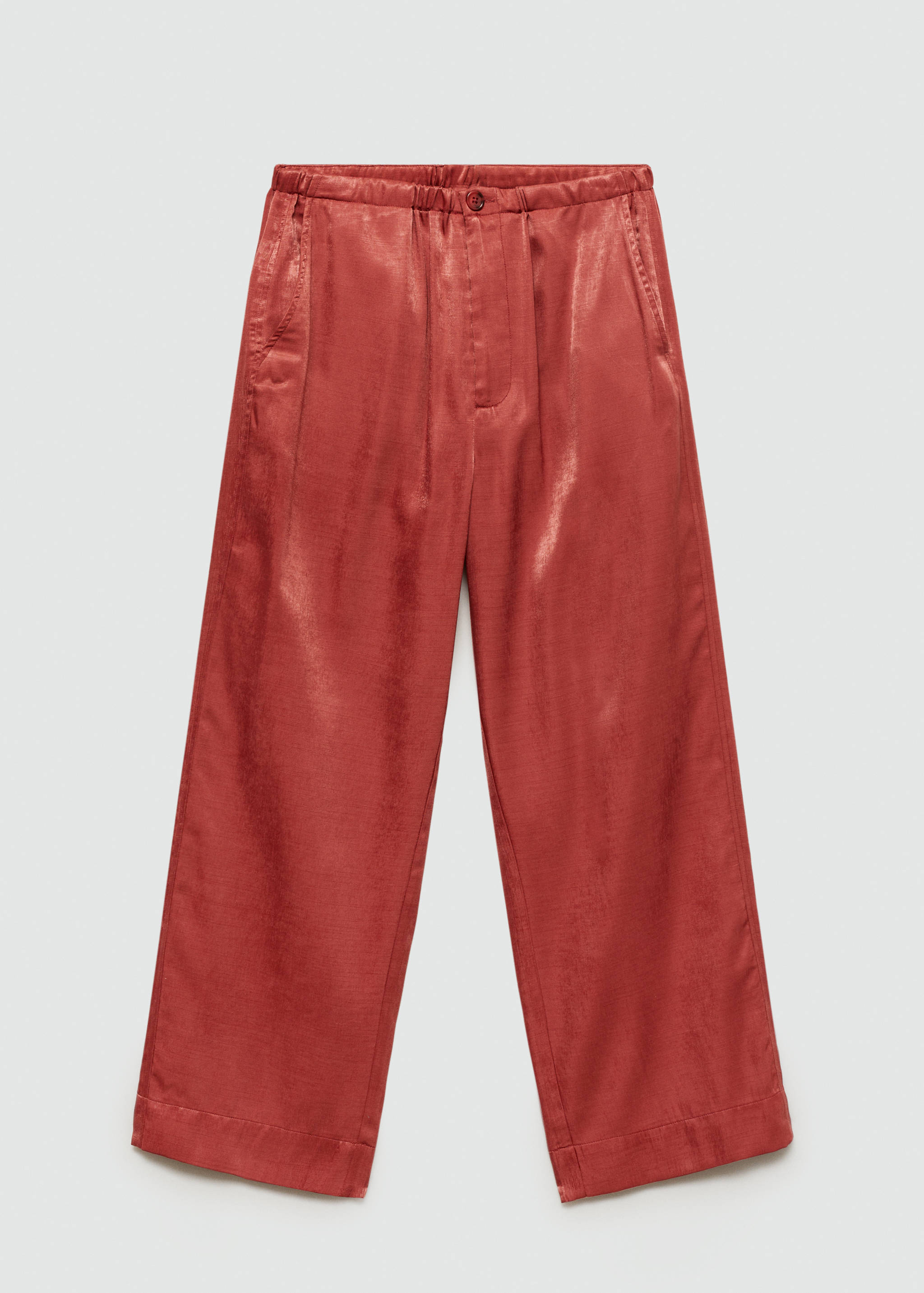 Satin crop trousers - Article without model