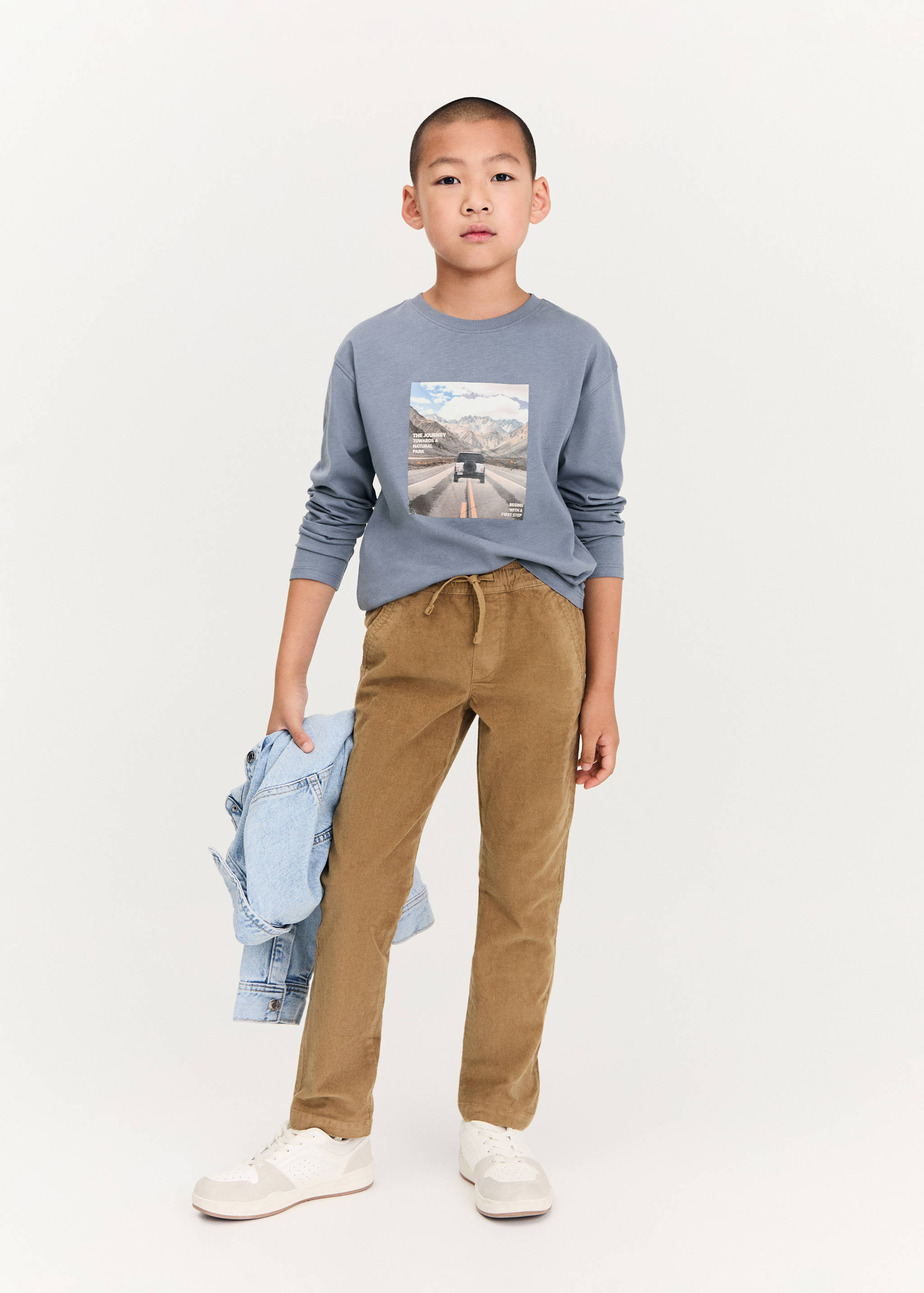 Printed cotton-blend T-shirt - General plane