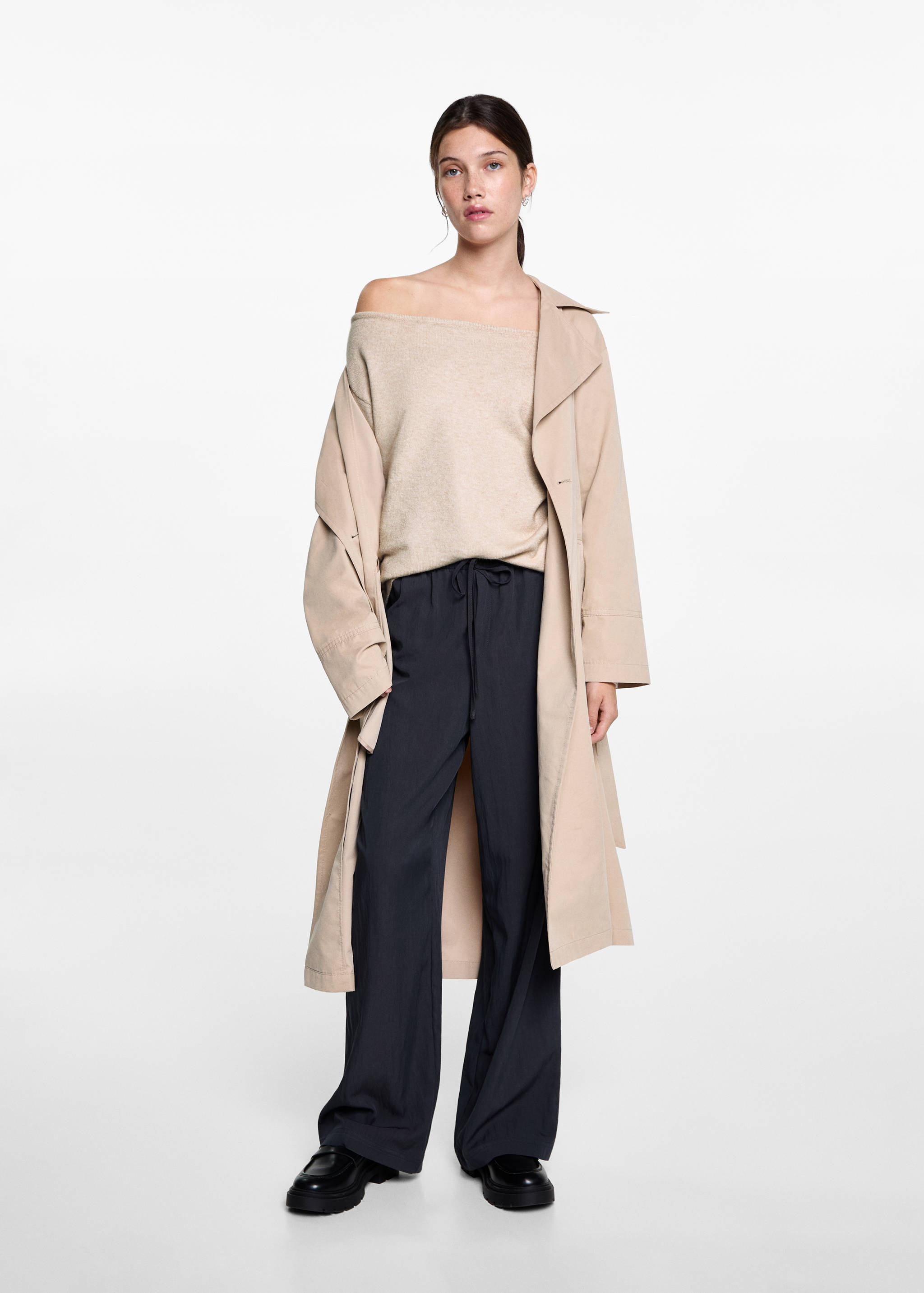 Pull maille col bateau - Plan général