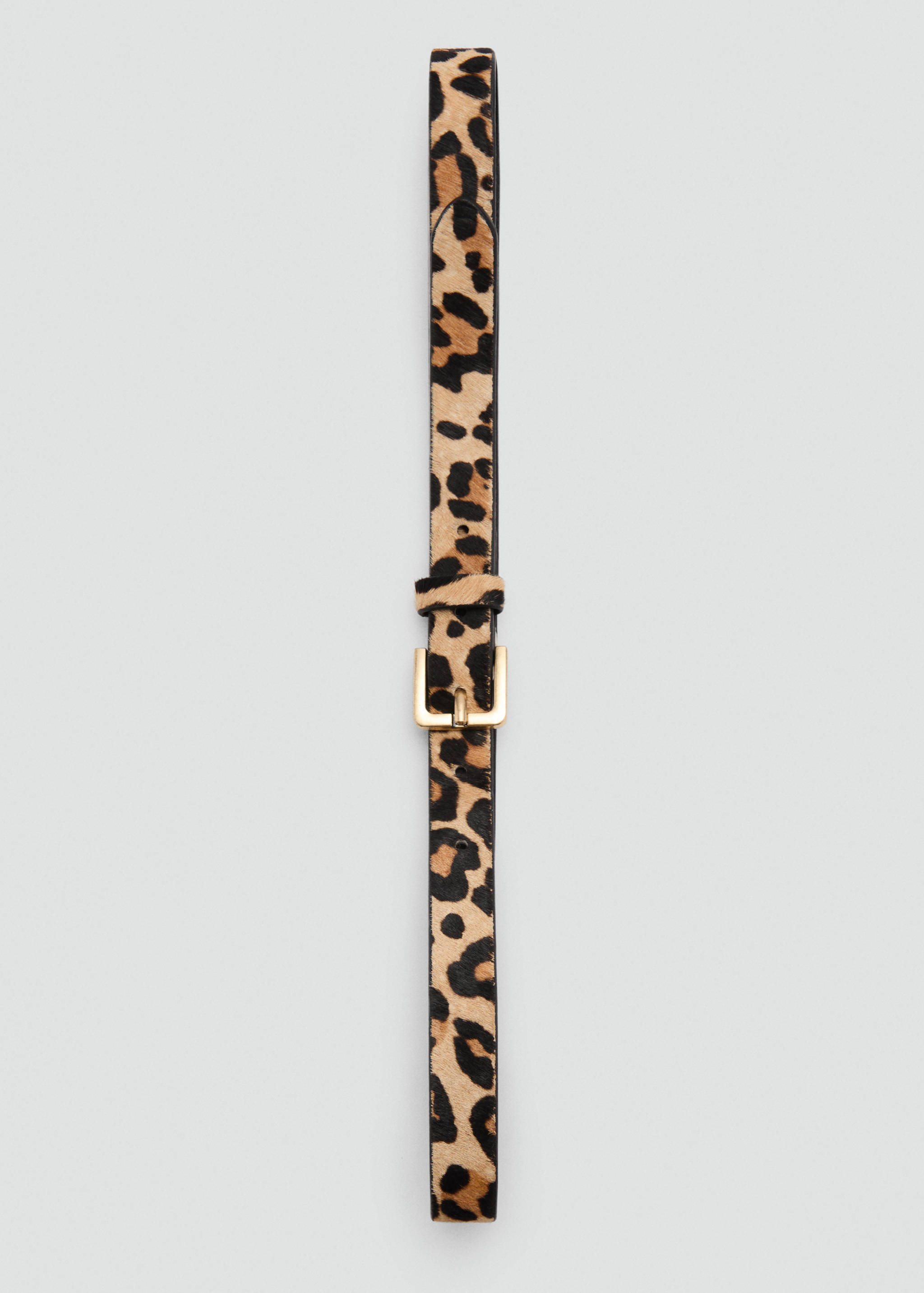 Slim leopard-print leather belt - Details of the article 2