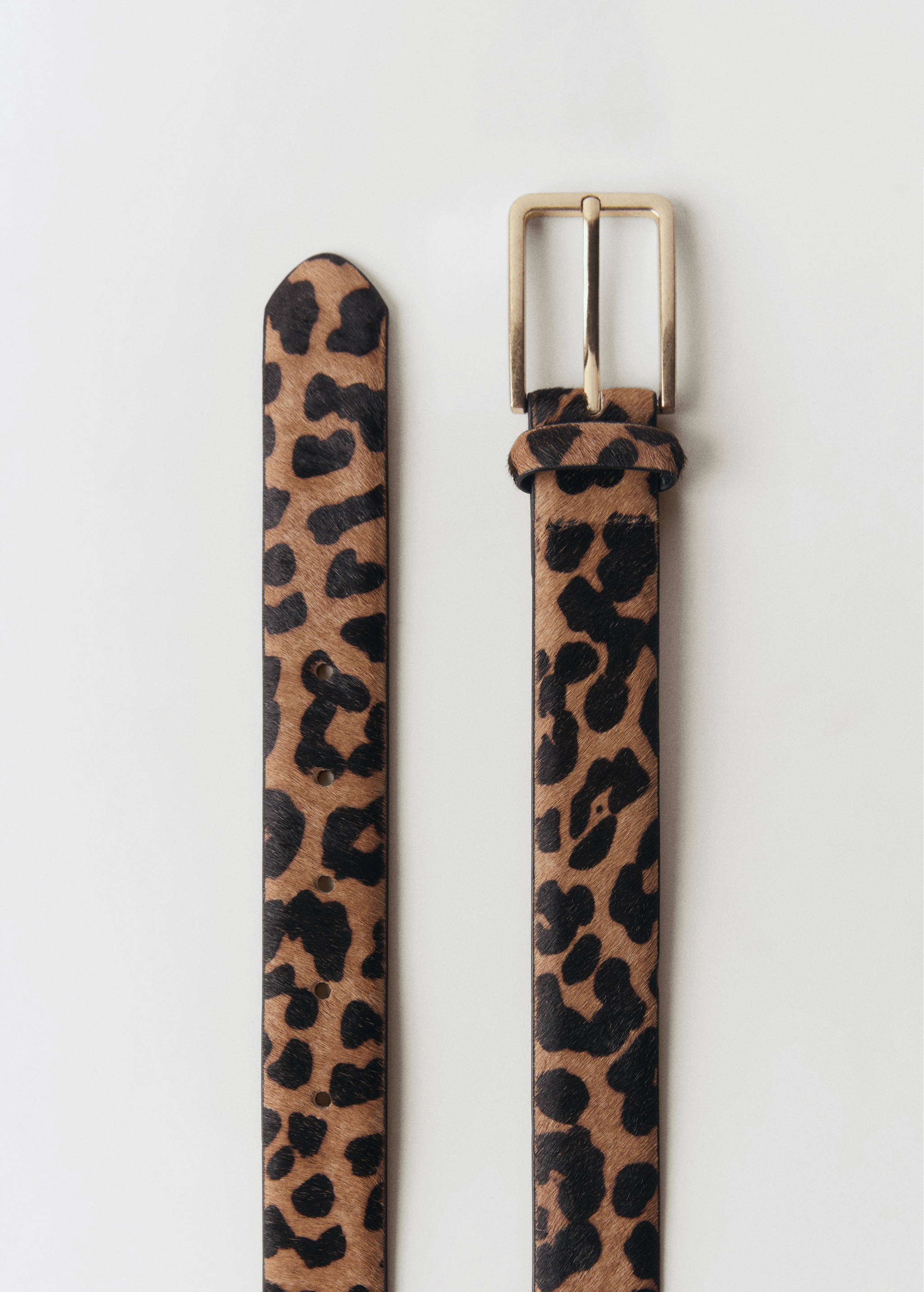 Leopard-print leather belt - Details of the article 1