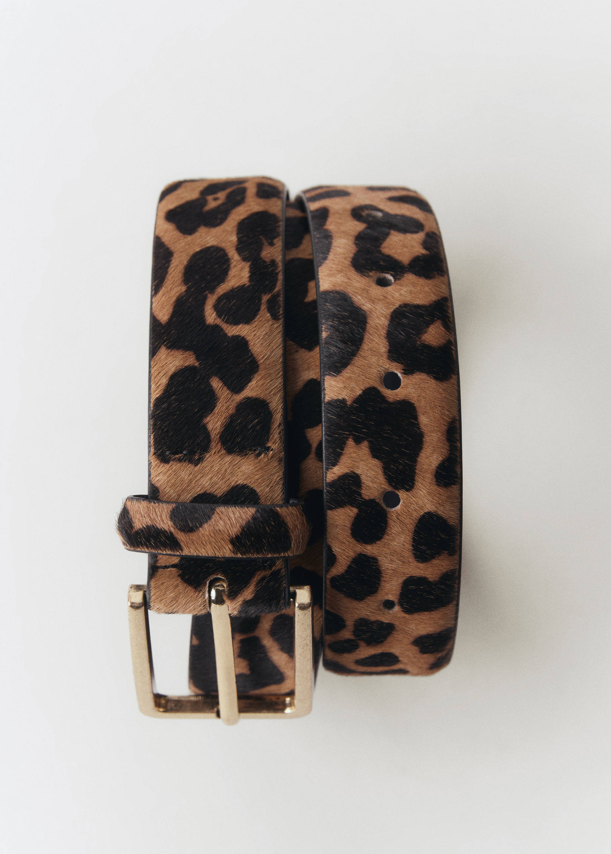 Leopard-print leather belt - Details of the article 2